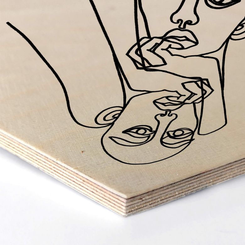 Holzschild Holzbild bestellen Boho BAUR »Linework Wall-Art Deko«, | St.) (1