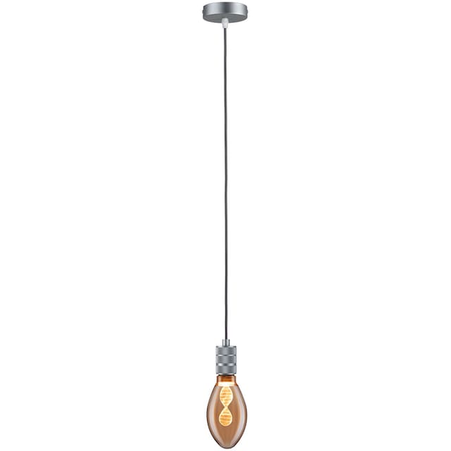 Paulmann Pendelleuchte »Tilla«, 1 flammig-flammig, E27, max.1x60W E27,  Graualuminium, 230V, Stoff/Metall | BAUR