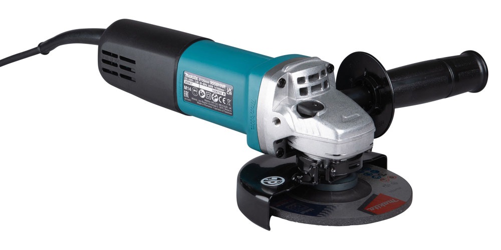 Makita Winkelschleifer »9558HNRG, 125mm, 840W, 11.000 min⁻¹« Kompaktes Gerät zum Schneiden und Schleifen mit Wiederanlaufschutz