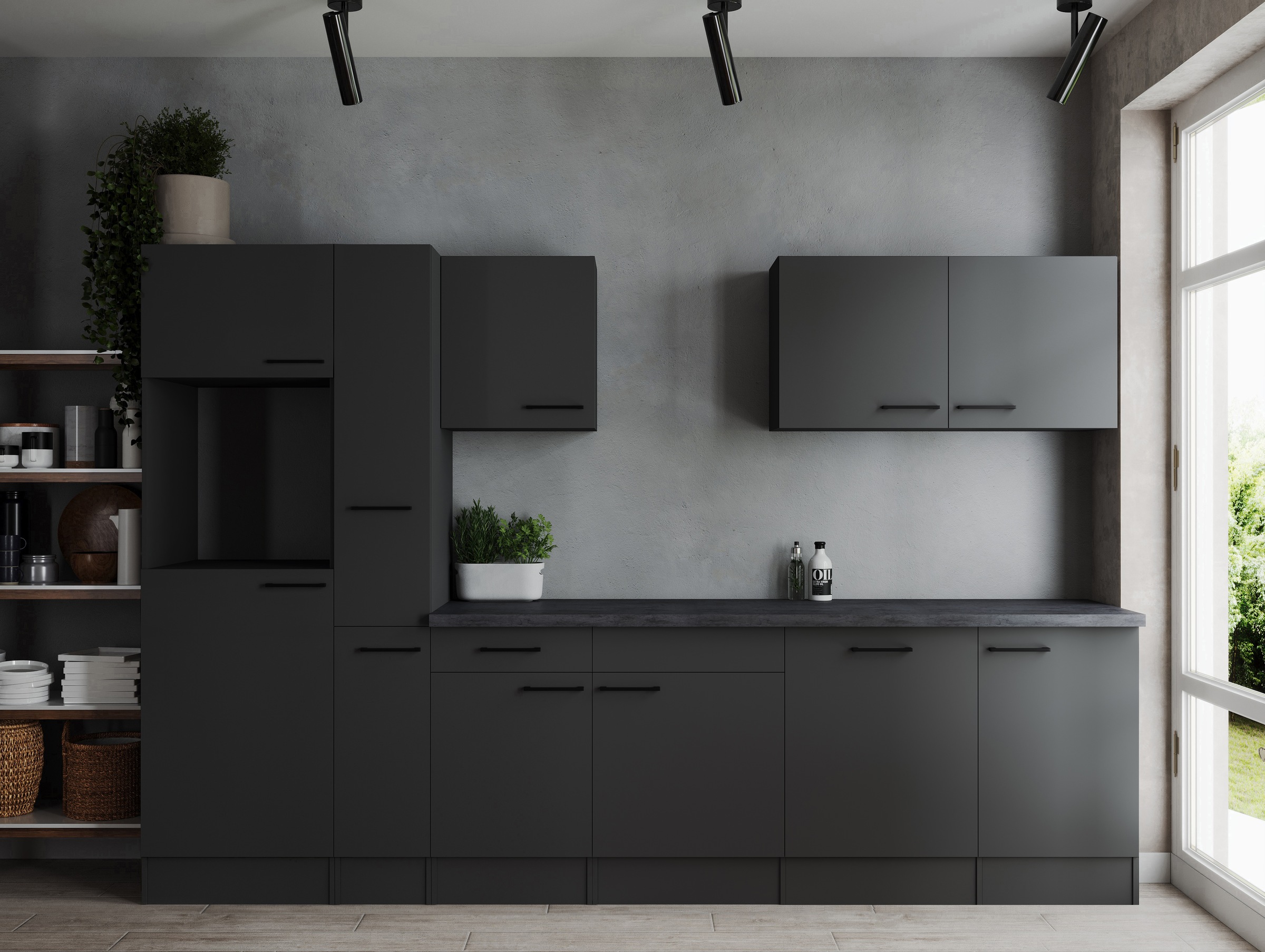 RESPEKTA Küchenzeile "Oliver" Breite 310 cm, 90 cm Arbeitshöhe, in exklusiv günstig online kaufen