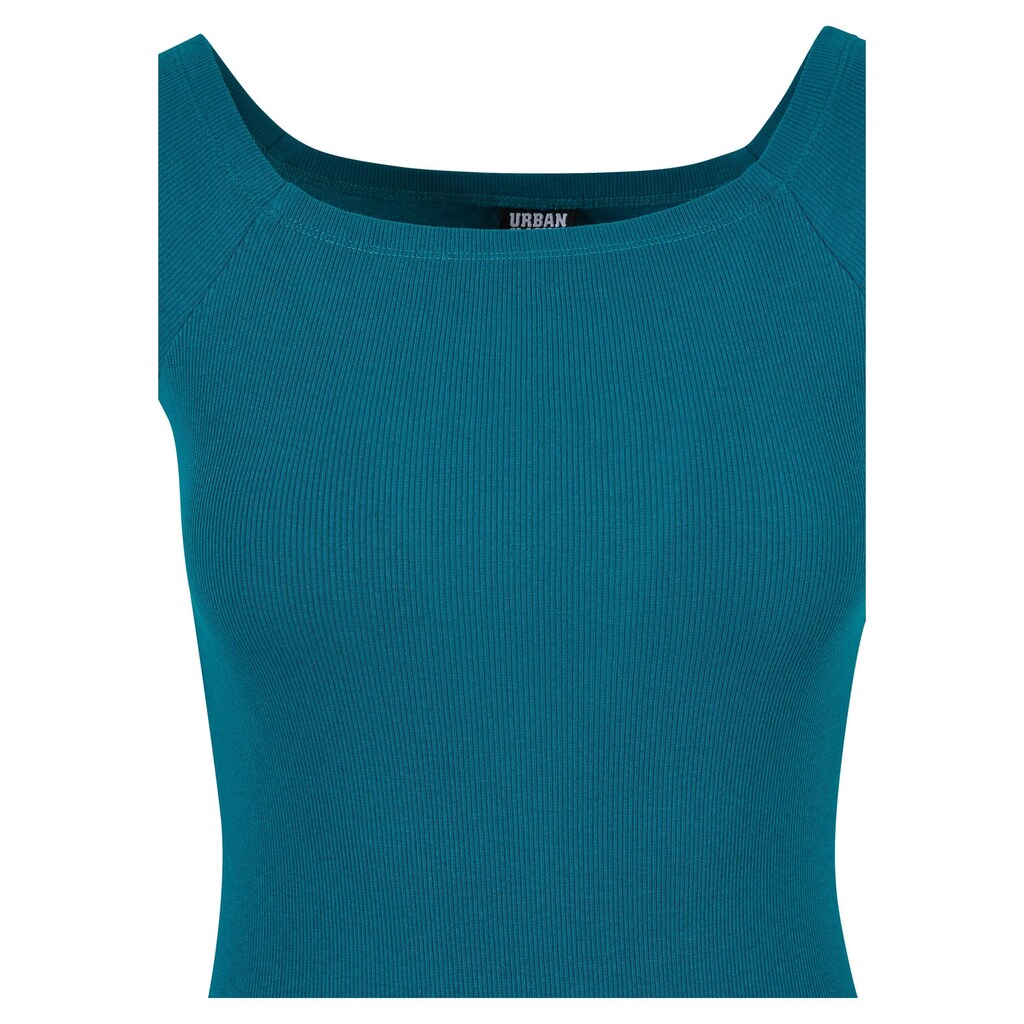 URBAN CLASSICS Shirtkleid »Urban Classics Damen Ladies Off Shoulder Rib Dress«, (1 tlg.)