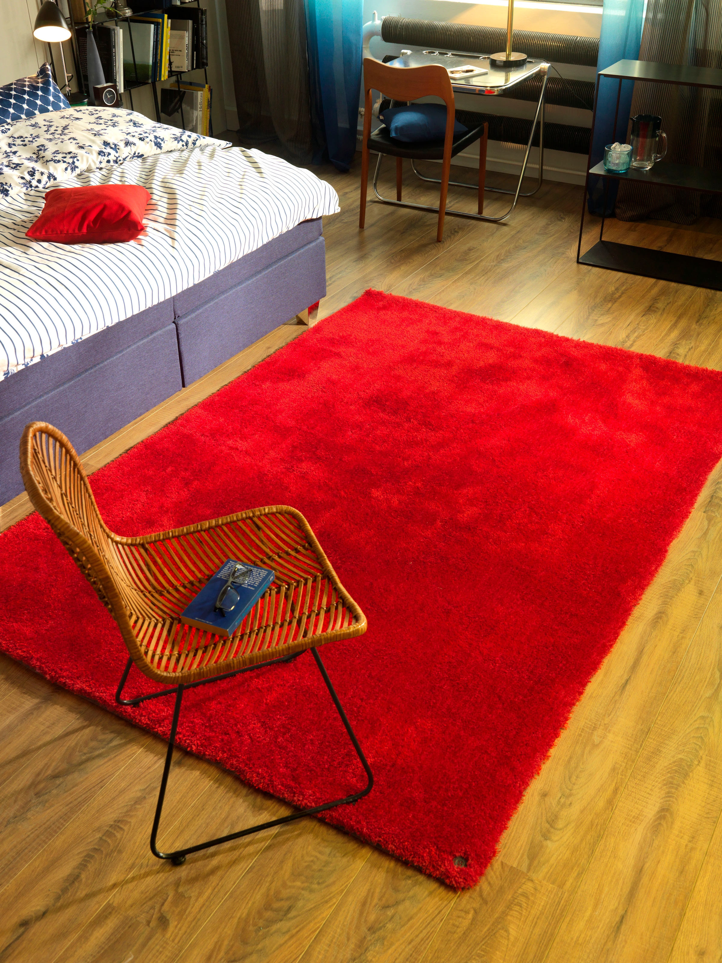 TOM TAILOR HOME Hochflor-Teppich »Soft«, Uni-Farben, handgetuftet, weich rechteckig, | und BAUR super flauschig