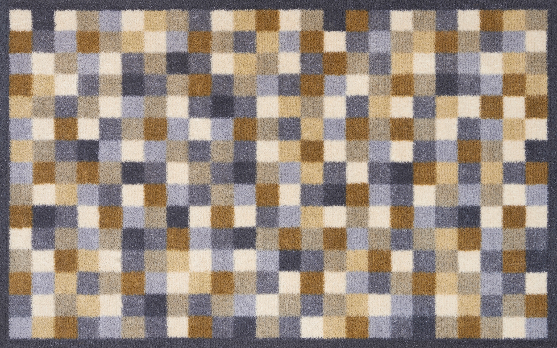 Turtle Mat Fußmatte "und Läufer Neutral Squares" rechteckig 9 mm Höhe