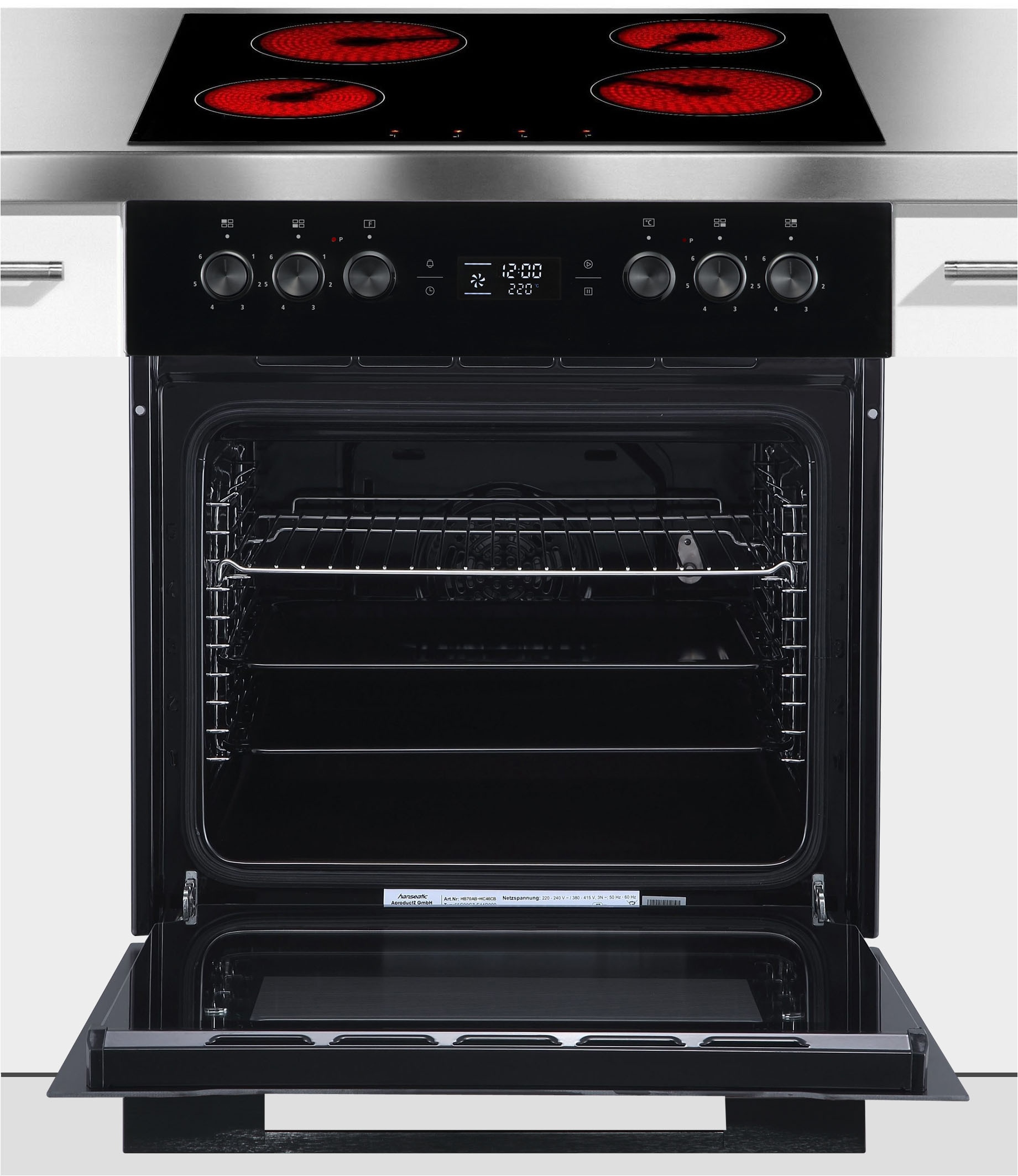 Hanseatic Elektro-Herd-Set »HB70AB+HC46CB«