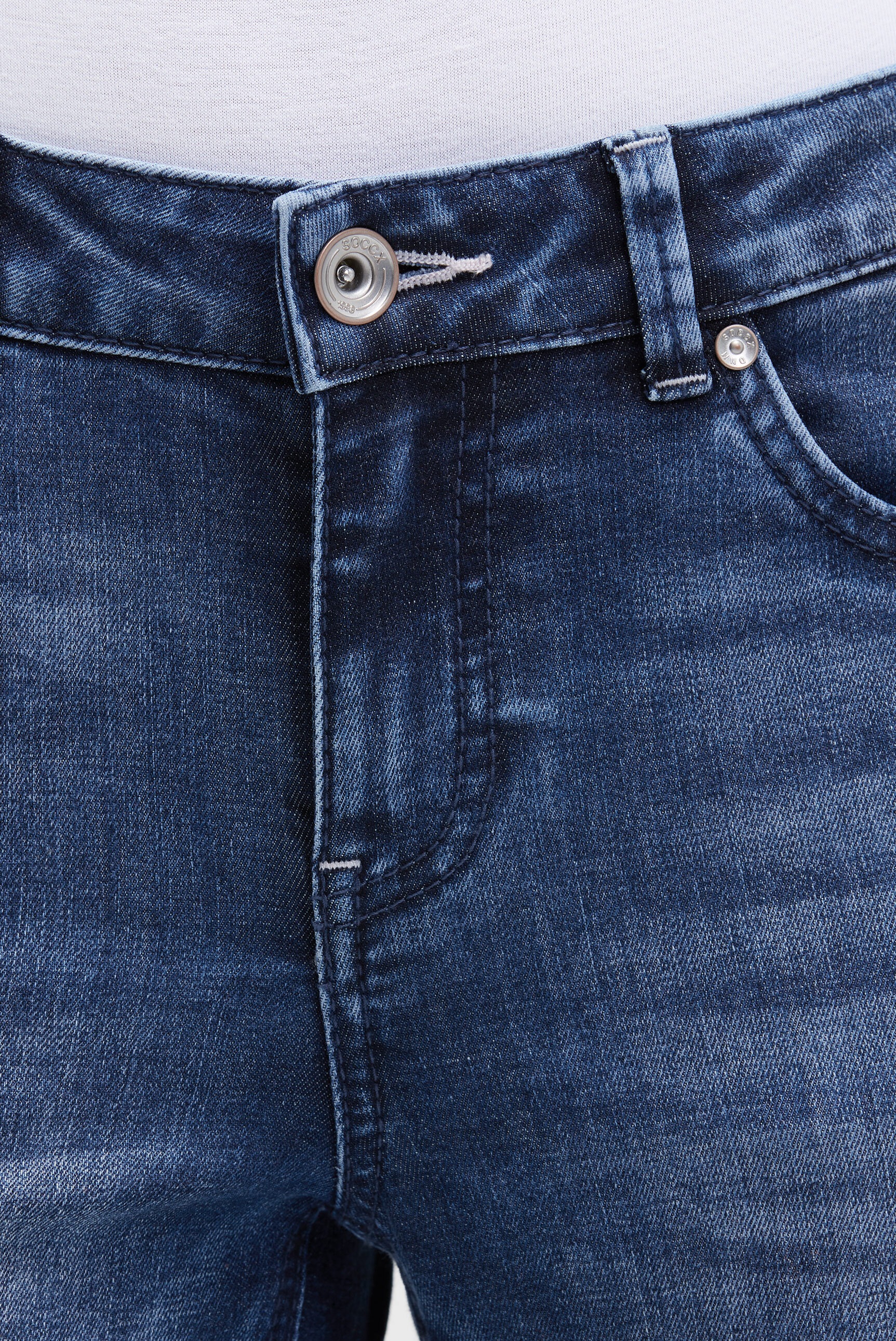 SOCCX Slim-fit-Jeans, mit Turn-Up Saum