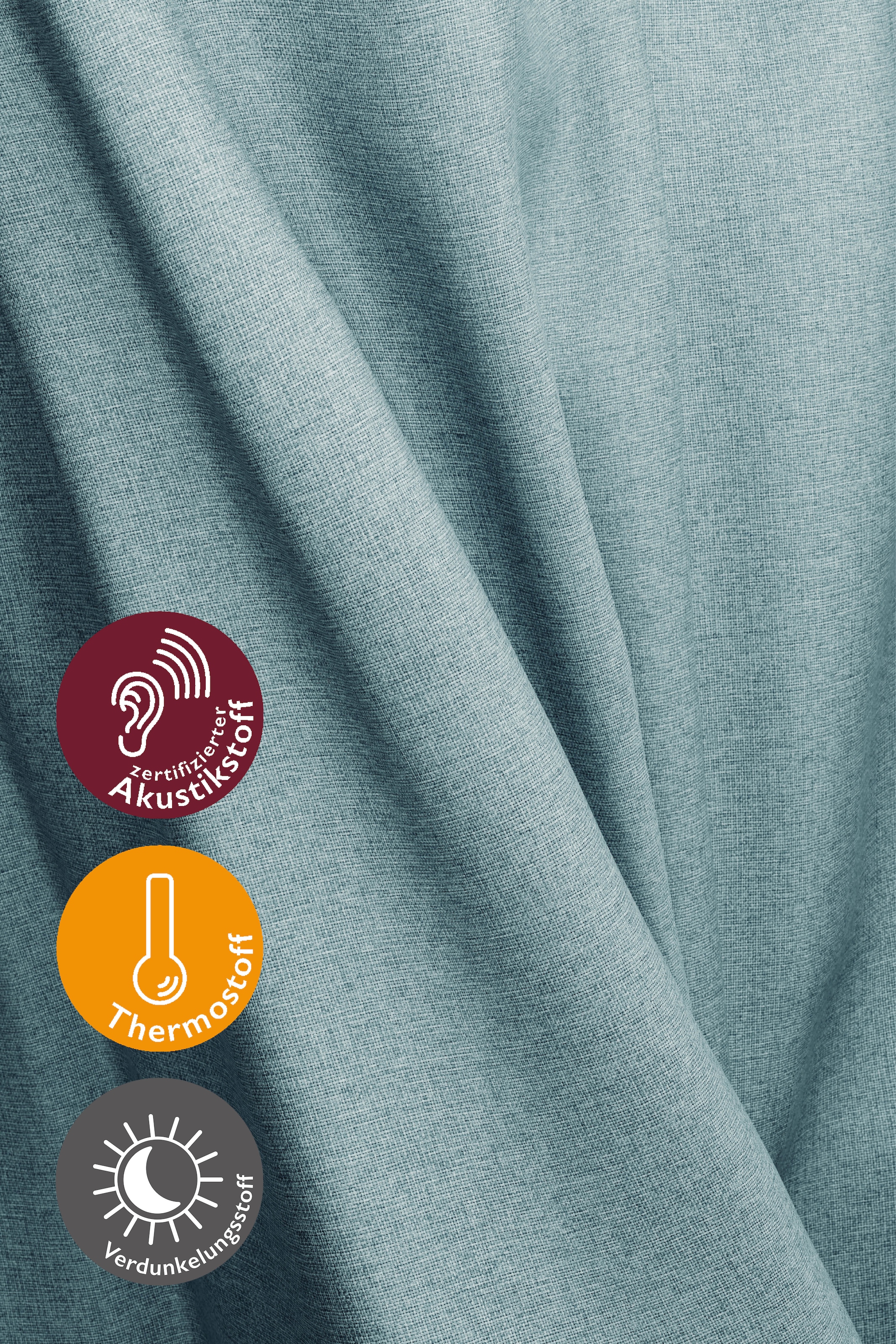 HOMING Vorhang »Nox« verdeckte Schlaufen 1 Stk. tlg. Fertigschal