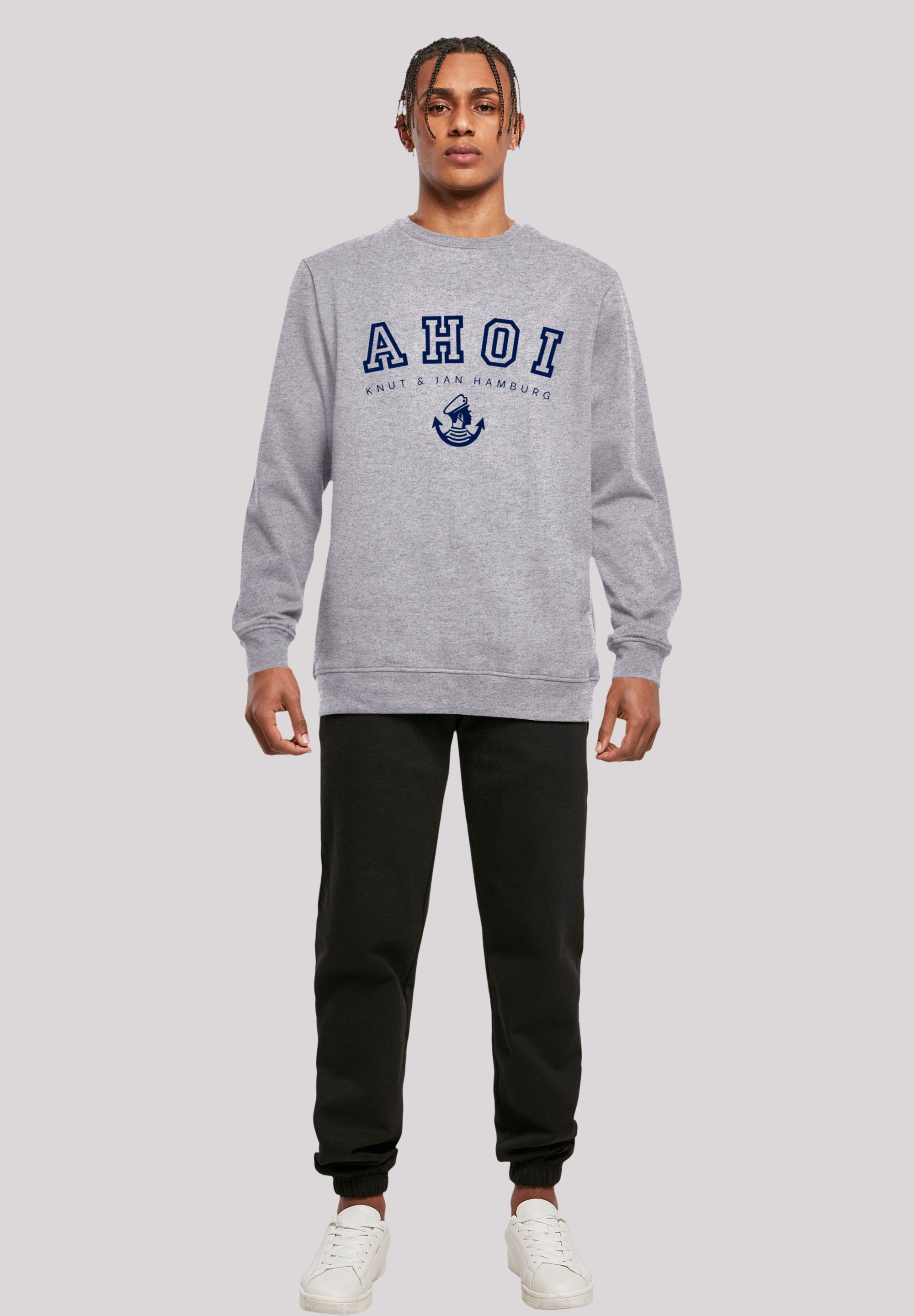 F4NT4STIC Kapuzenpullover »Herren Sweatshirt Ahoi Knut & Jan Hamburg«, Print