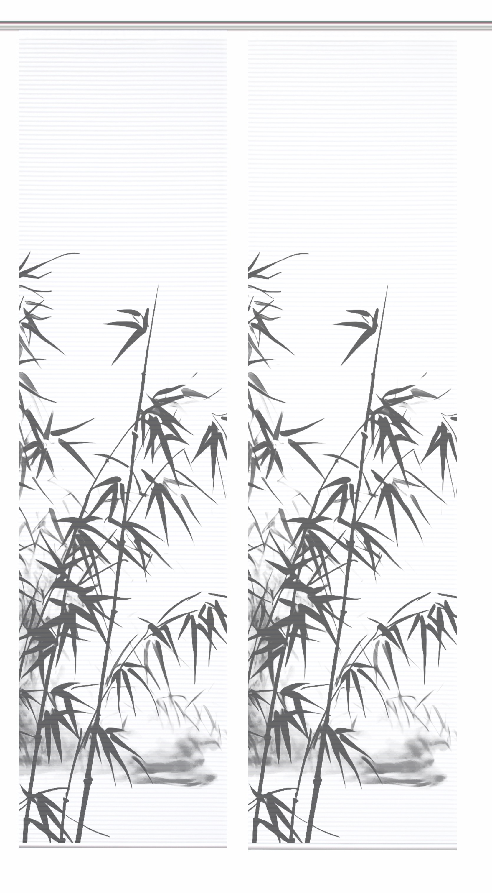 HOME in green Schiebegardine »RUFUS« Paneelwagen 2 Stk. tlg. Bambusoptik, SET, recycelt, Digitaldruck