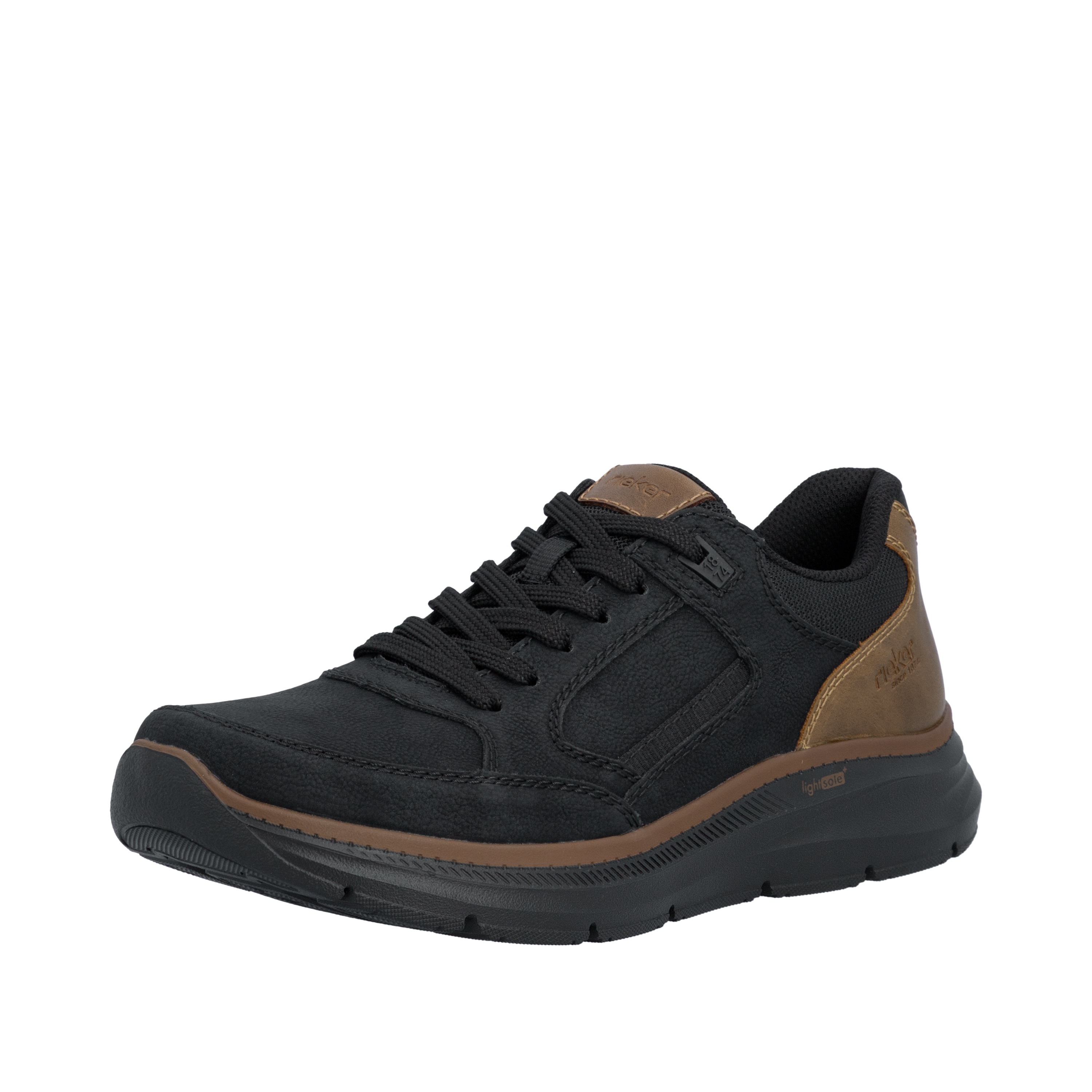 Rieker Sneaker Schnürschuh, Halbschuh mit Kontrastbesatz, schmale Form