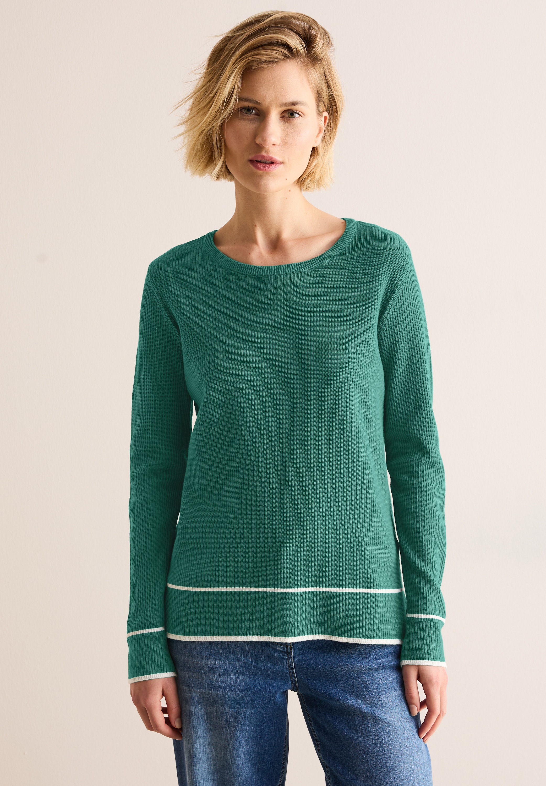 STREET ONE Strickpullover, aus Feinstrick