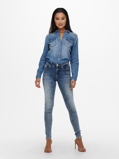 ONLY Jeansbluse | bestellen für IT BAUR »ONLROCK SHIRT« DNM LS
