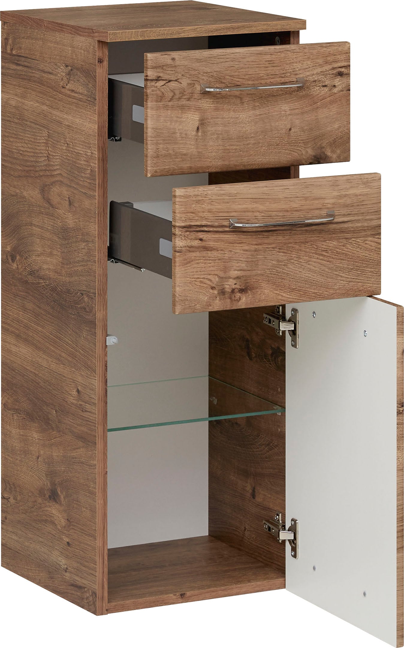 Saphir Unterschrank "Quickset Badschrank mit 1 Tür und 2 Schubladen, 35 cm günstig online kaufen