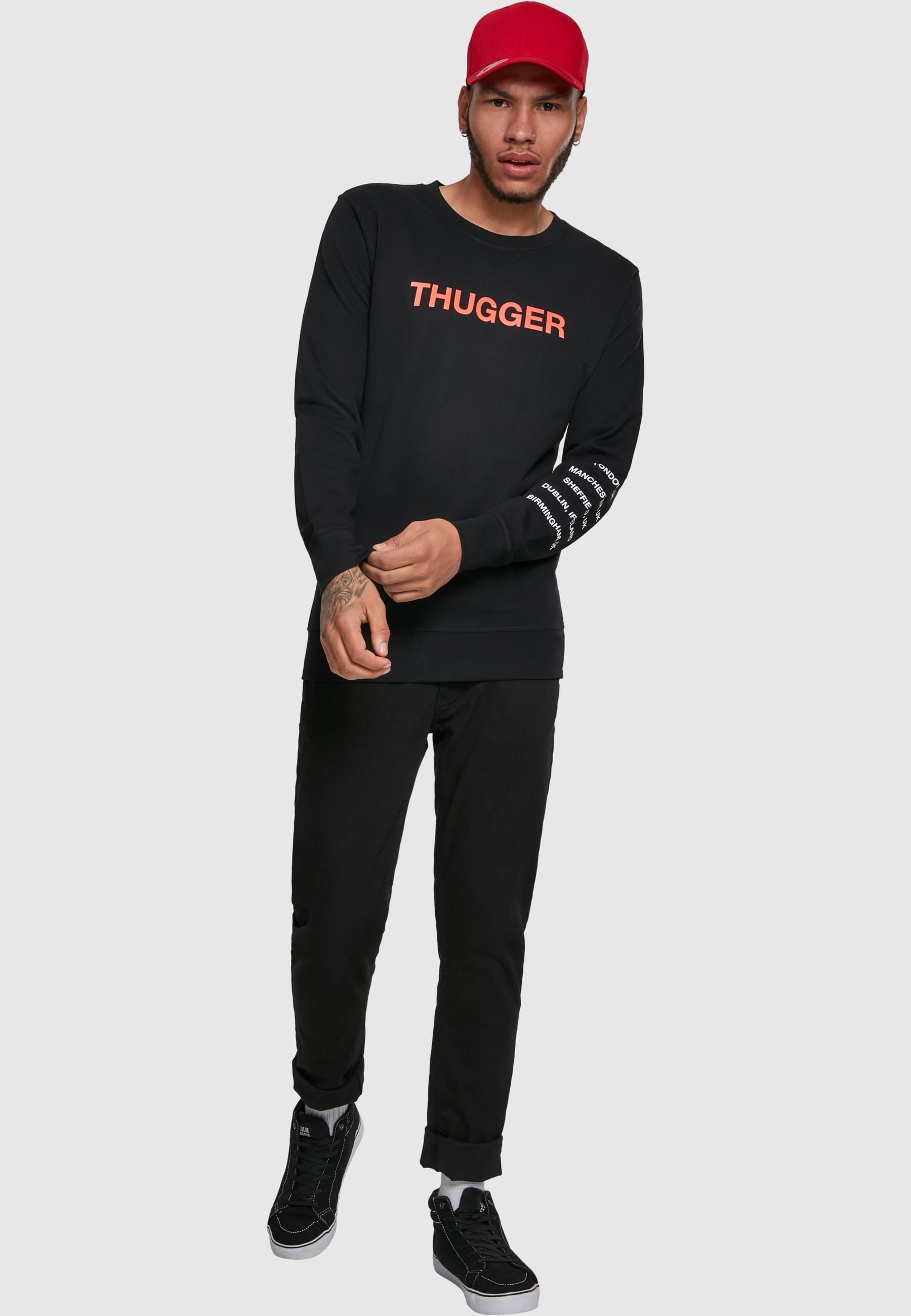 Merchcode Rundhalspullover »Merchcode Herren Thugger Childrose Crewneck«, (1 tlg.)