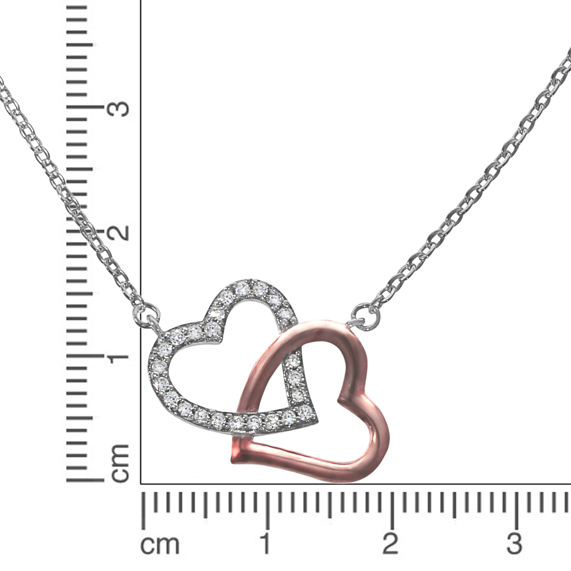 Zeeme Kette mit Anhänger »925 Silber Herz Zirkonia«