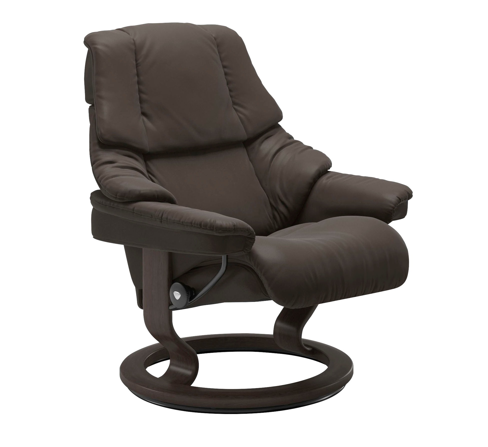 Thumbnail - Stressless Relaxsessel "Reno" Set, Relaxsessel mit Hocker, mit Hocker, mit Classic Base, Größe S, M & L, Gestell Wenge