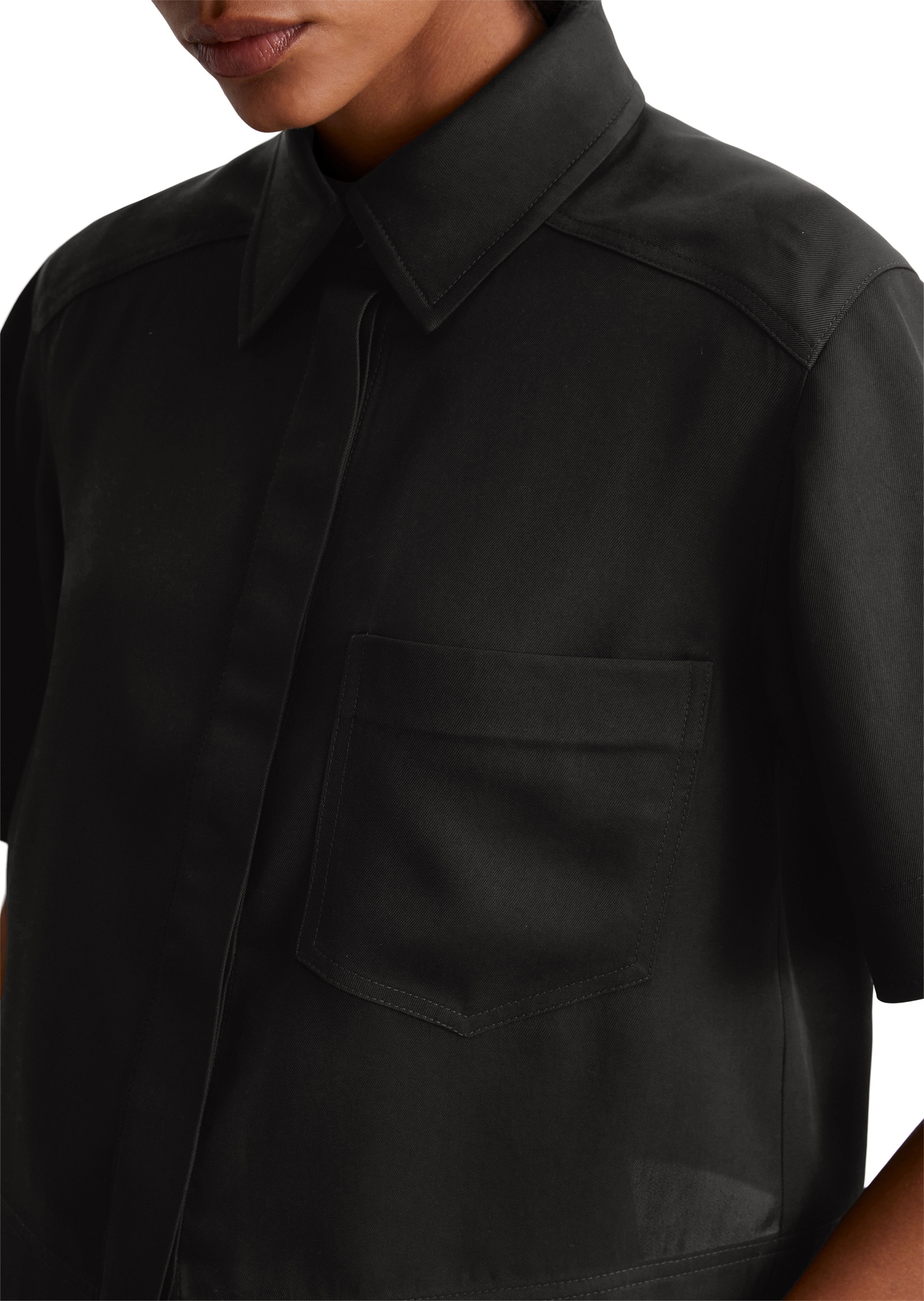 Marc O'Polo Kurzarmbluse »aus Naia™-Twill«