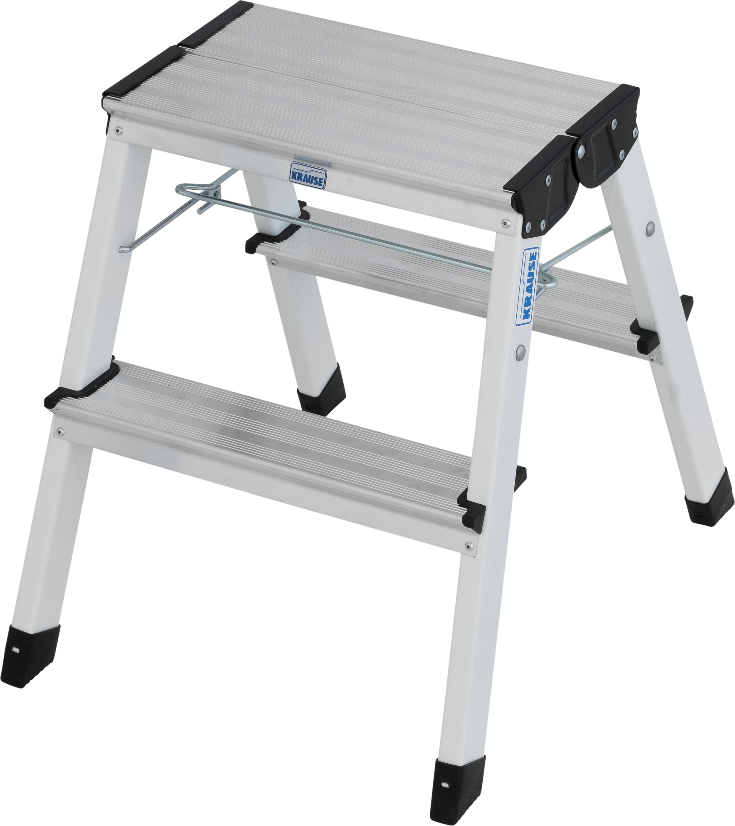 KRAUSE Klapptritt "MONTO Doppel-KlappTritt »Treppy«", B/H/L: 40cm x 20cm x 55cmaluminium, weiß, Leitern