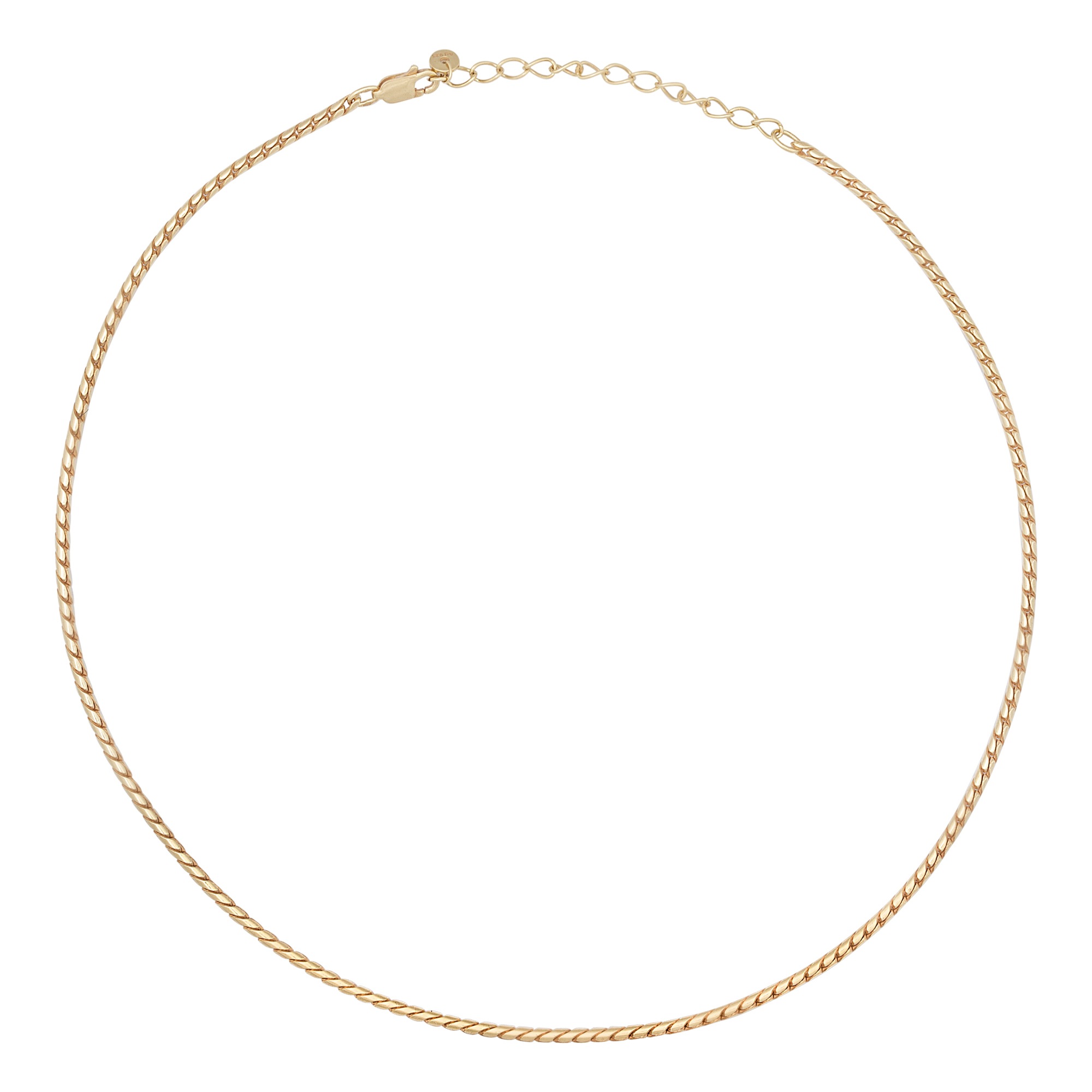 CAÏ Collierkettchen »925 Silber vergoldet Panzerkette rund«