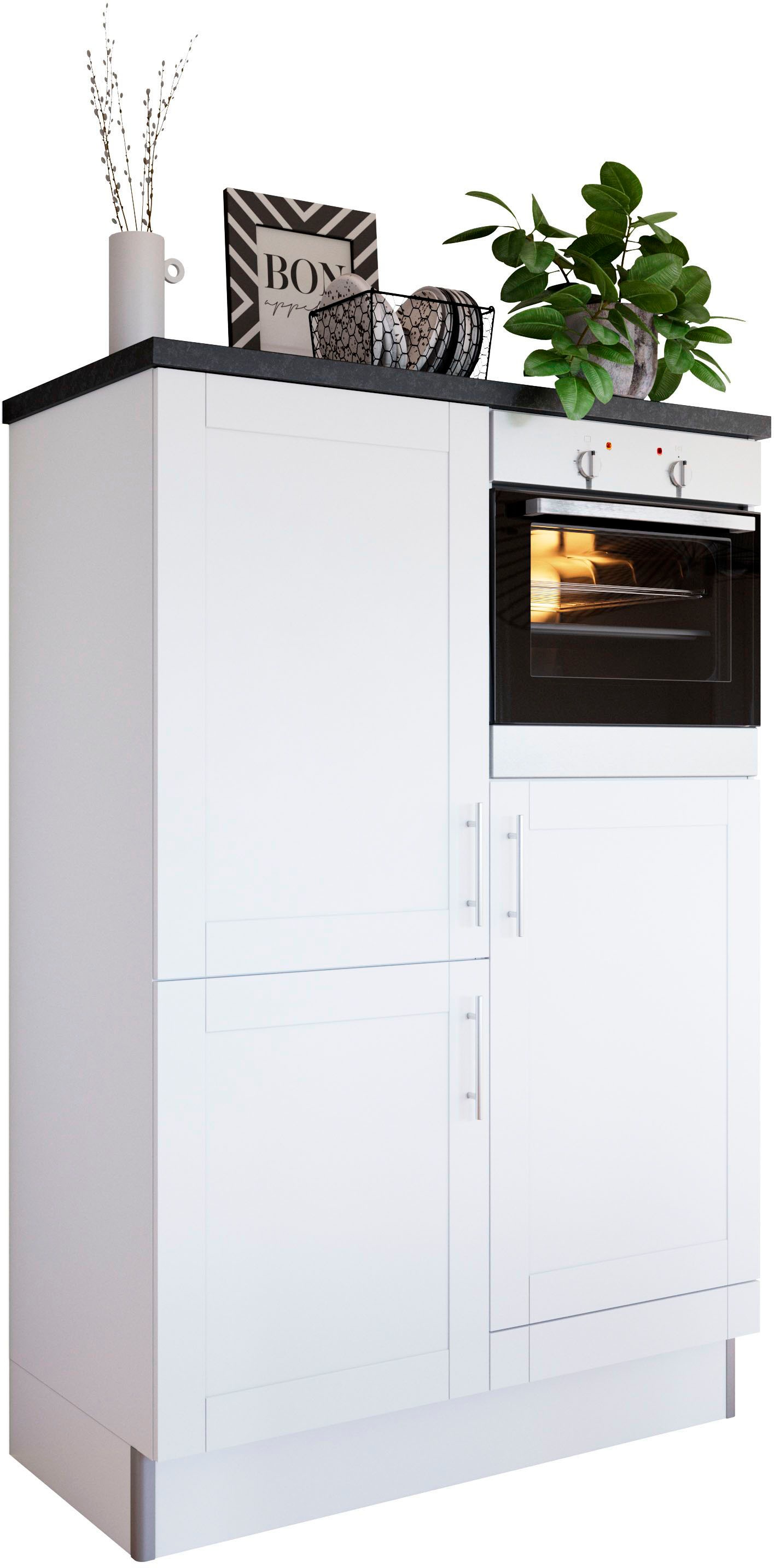KOCHSTATION Küche »KS-Ahus, Hochschrankmodul«, Breite 120 cm,wahlweise mit E-Geräten,Soft-Close-Funktion