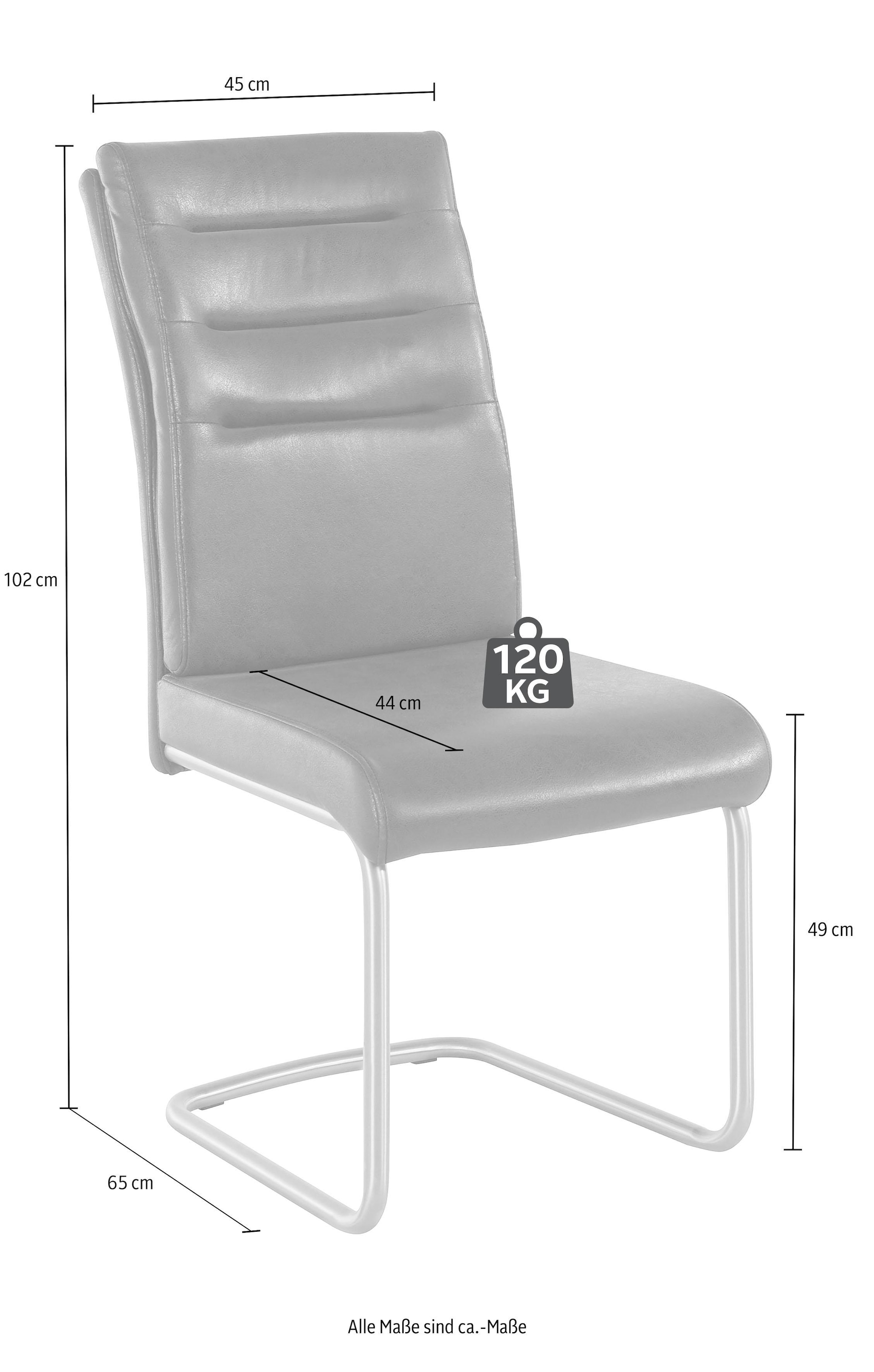 HELA Esszimmerstuhl »Paula Freischwinger« (Set) 2 Stk.mit Echtedelstahlgestell, 2 oder 4 Stück