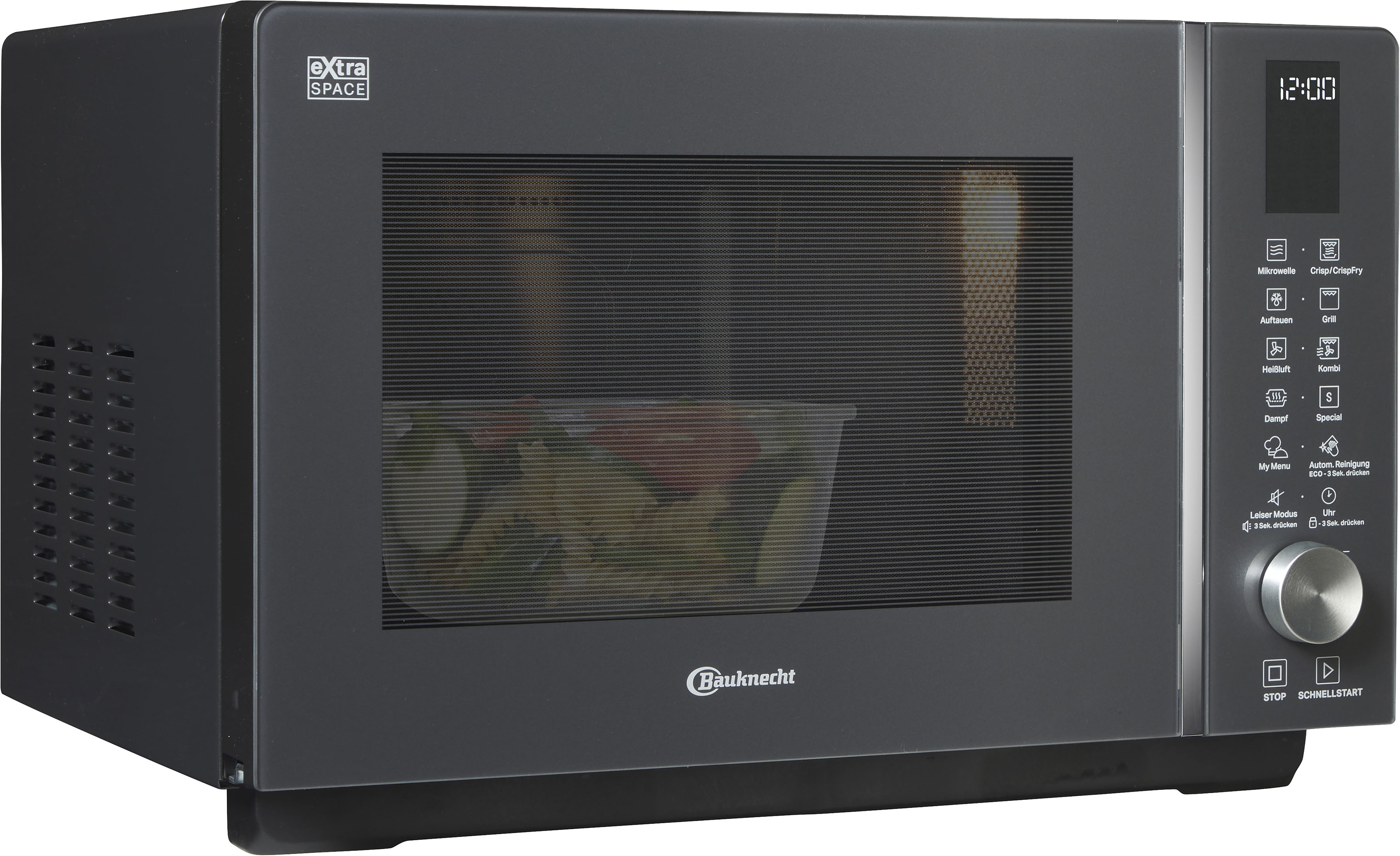 BAUKNECHT Mikrowelle "MF 259 SG", B:49cm H:32,5cm T:46,8cm, silber, Mikrowellen, intelligente Technologie ohne Drehteller