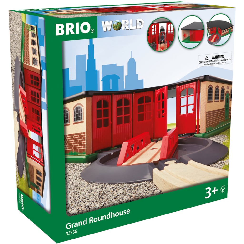 BRIO® Spielzeugeisenbahn-Gebäude »BRIO® WORLD, Großer Ringlokschuppen«