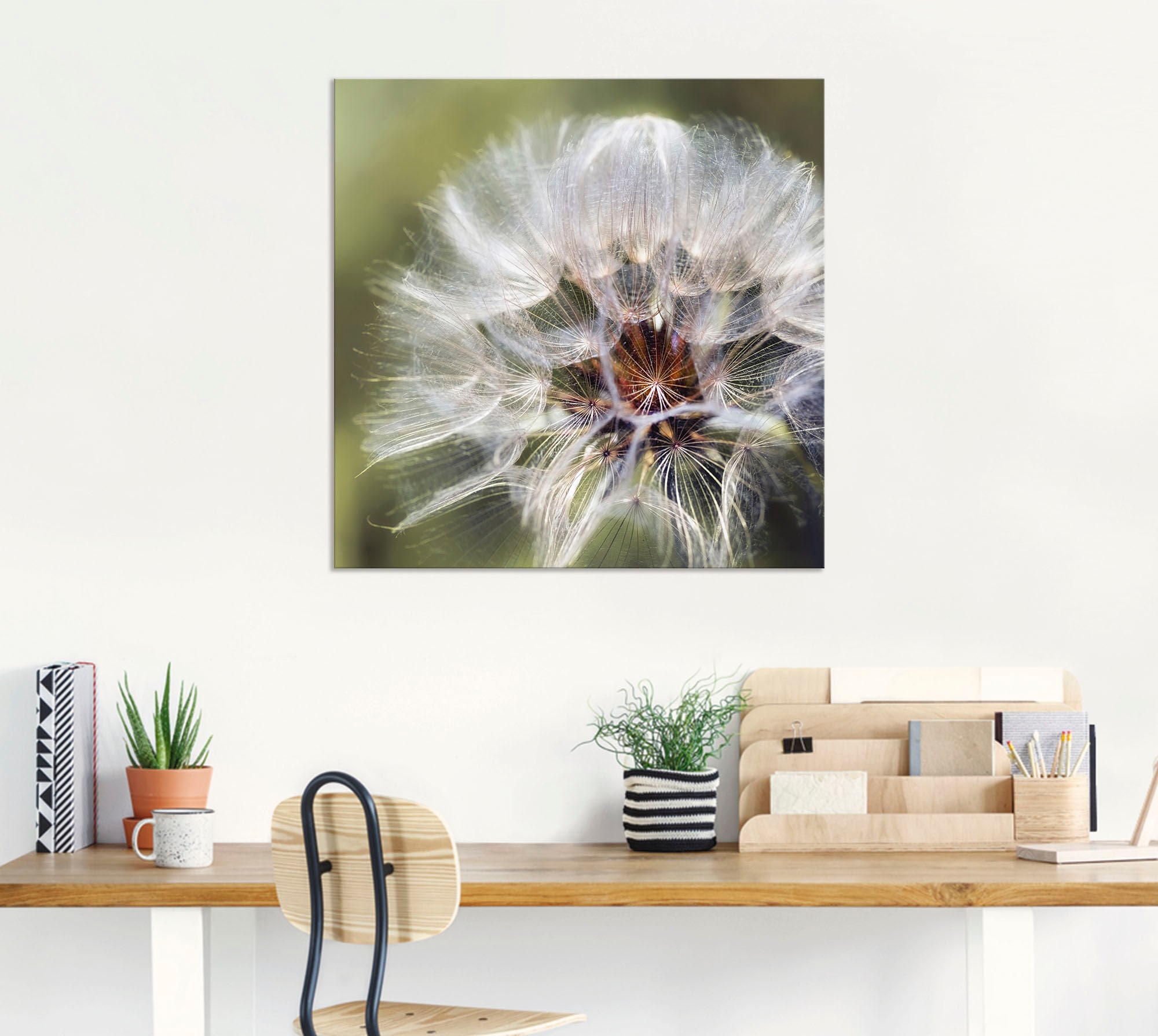 Artland Alu-Dibond-Druck »Pusteblume II« Blumen 1 Stk. tlg. für Innen- und Außenbereich geeignet, Outdoorbild