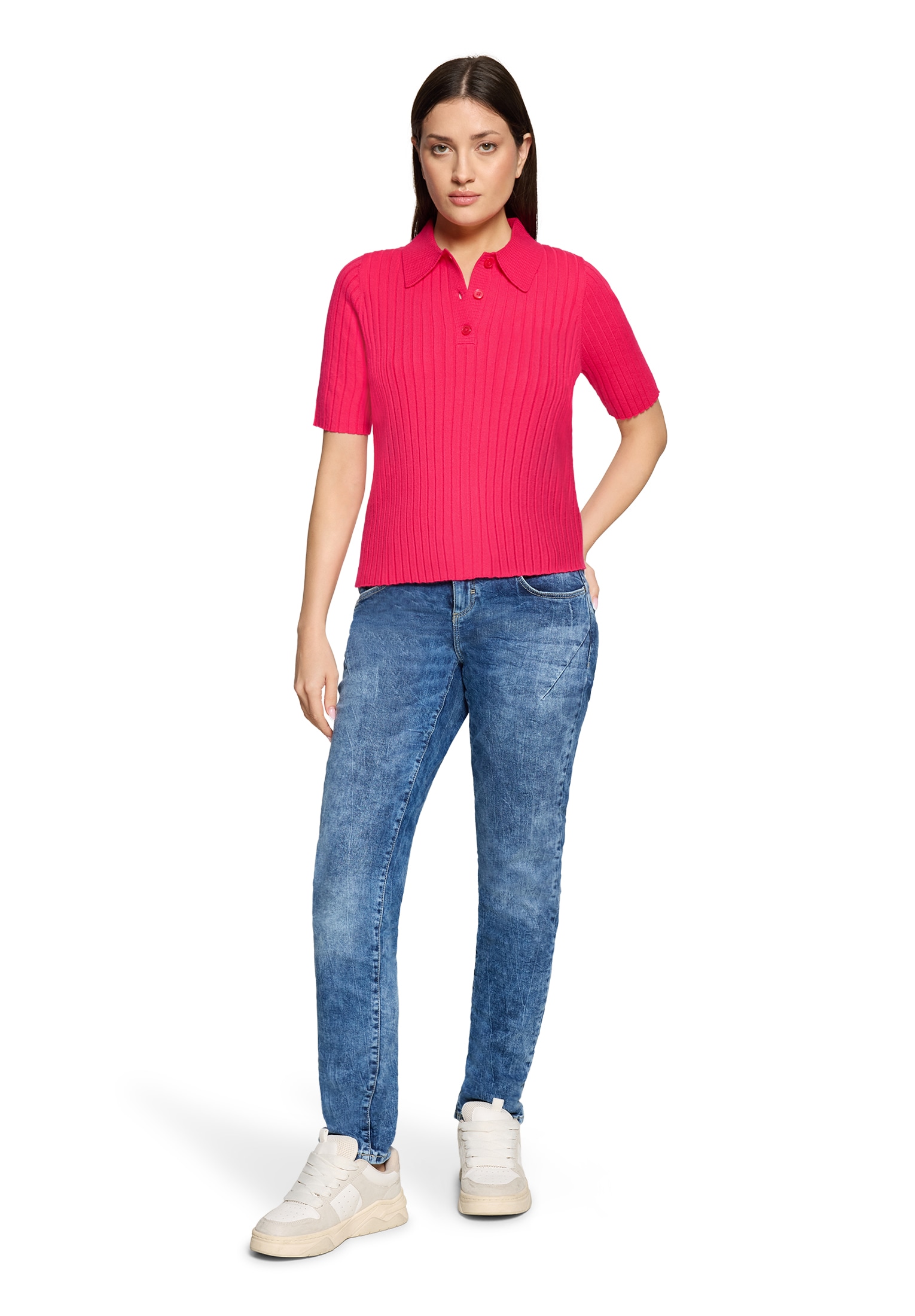 Cartoon Kurzarmshirt »Damen mit Kragen« 1 tlg.