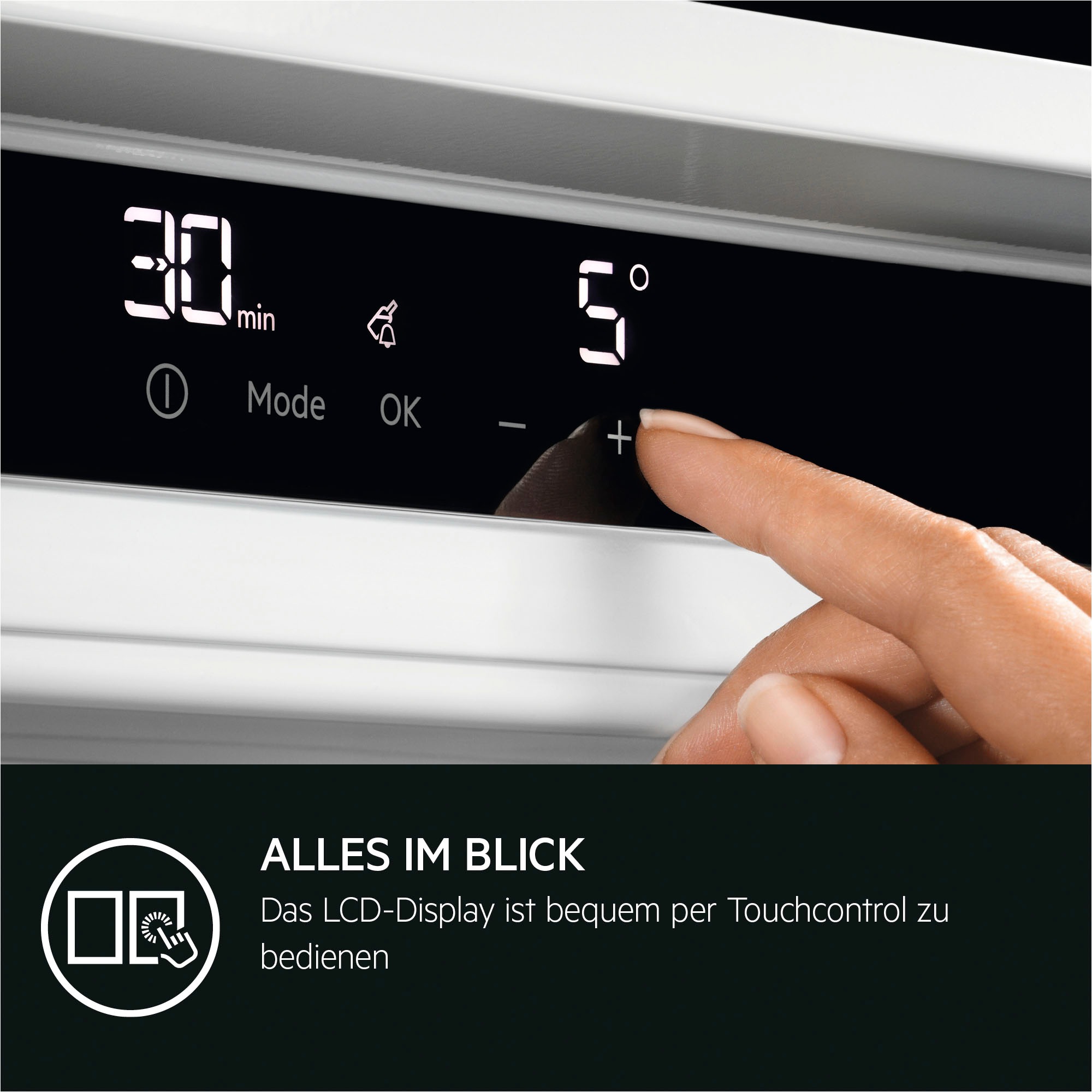 AEG Einbaukühlschrank Serie 5000 »TSK5O88WDF«, 203 L, variable Glasablagen bis zu 25 kg belastbar, Touch, Festtür