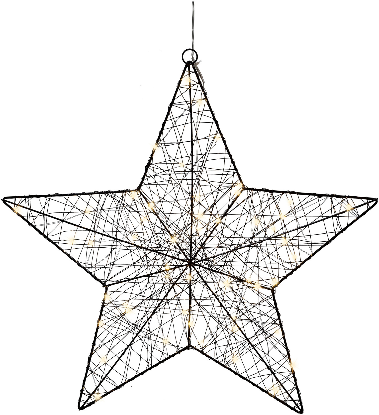 Dekostern »Weihnachtsstern, Weihnachtsdeko«, (1 St.), aus Draht, mit 70 LED's, Ø 70 cm