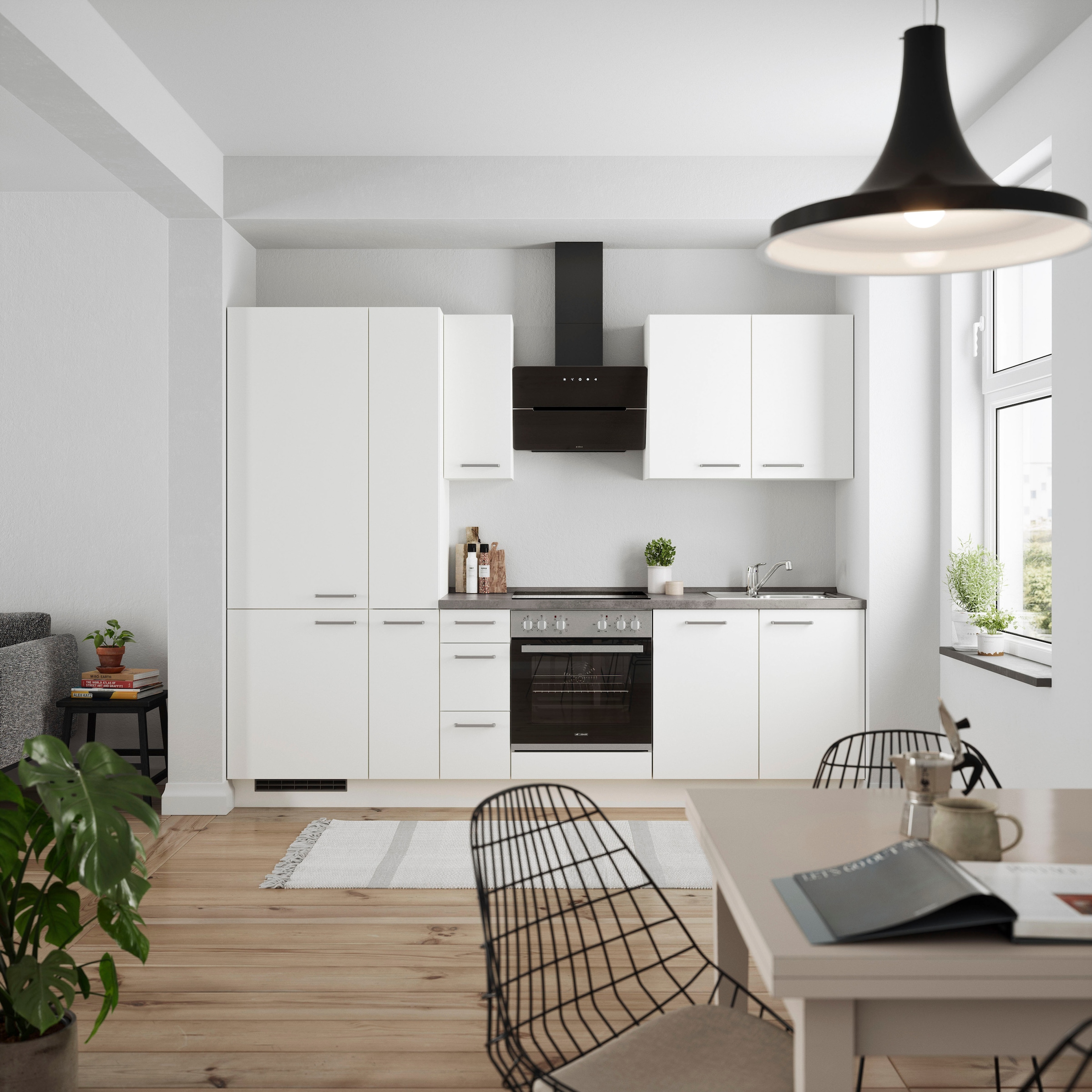 nobilia® Küchenzeile »"Touch II"«, vormontiert, Ausrichtung wählbar, Breite 270 cm, wahlw. mit E-Geräten