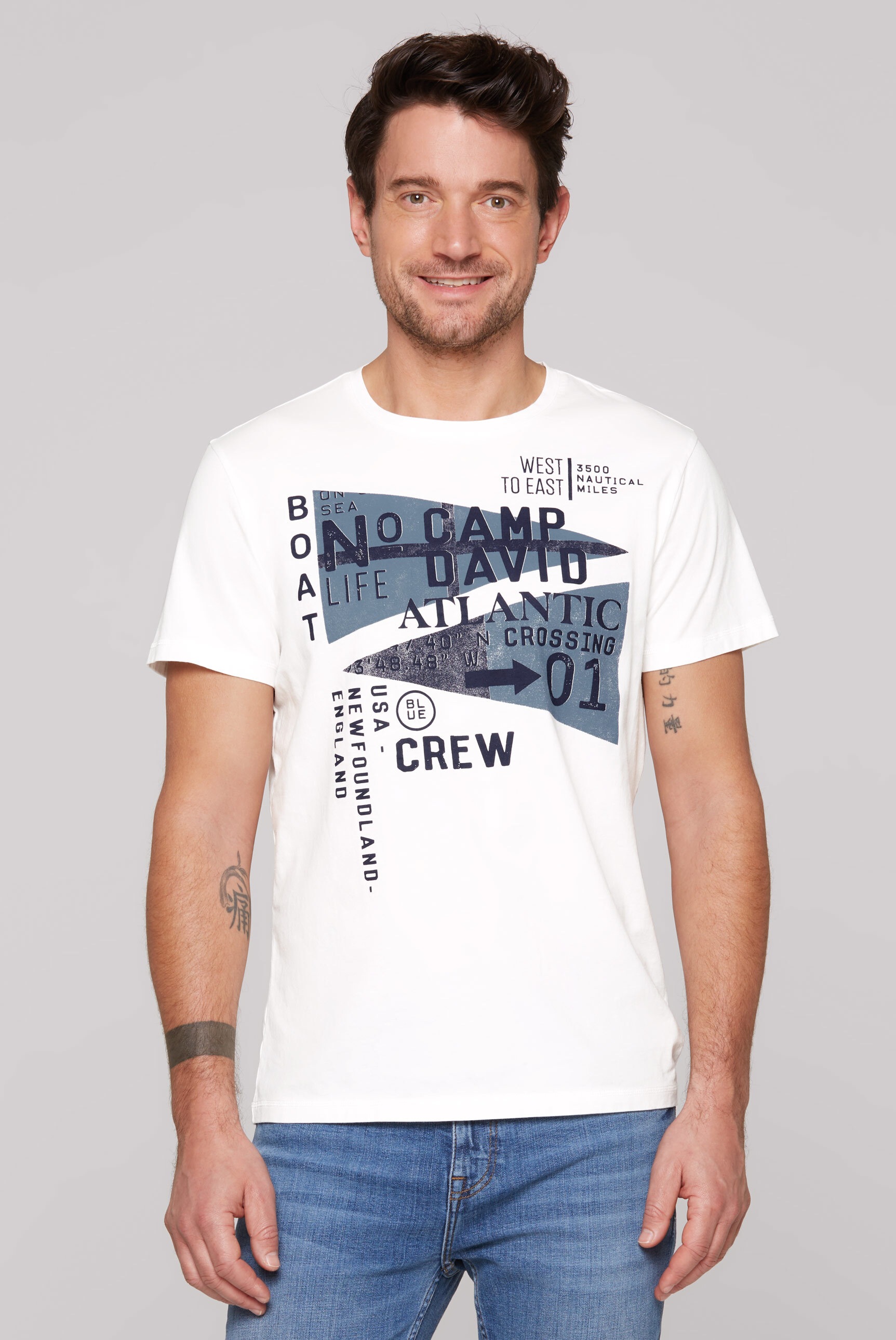 CAMP DAVID Rundhalsshirt, aus Baumwolle günstig online kaufen