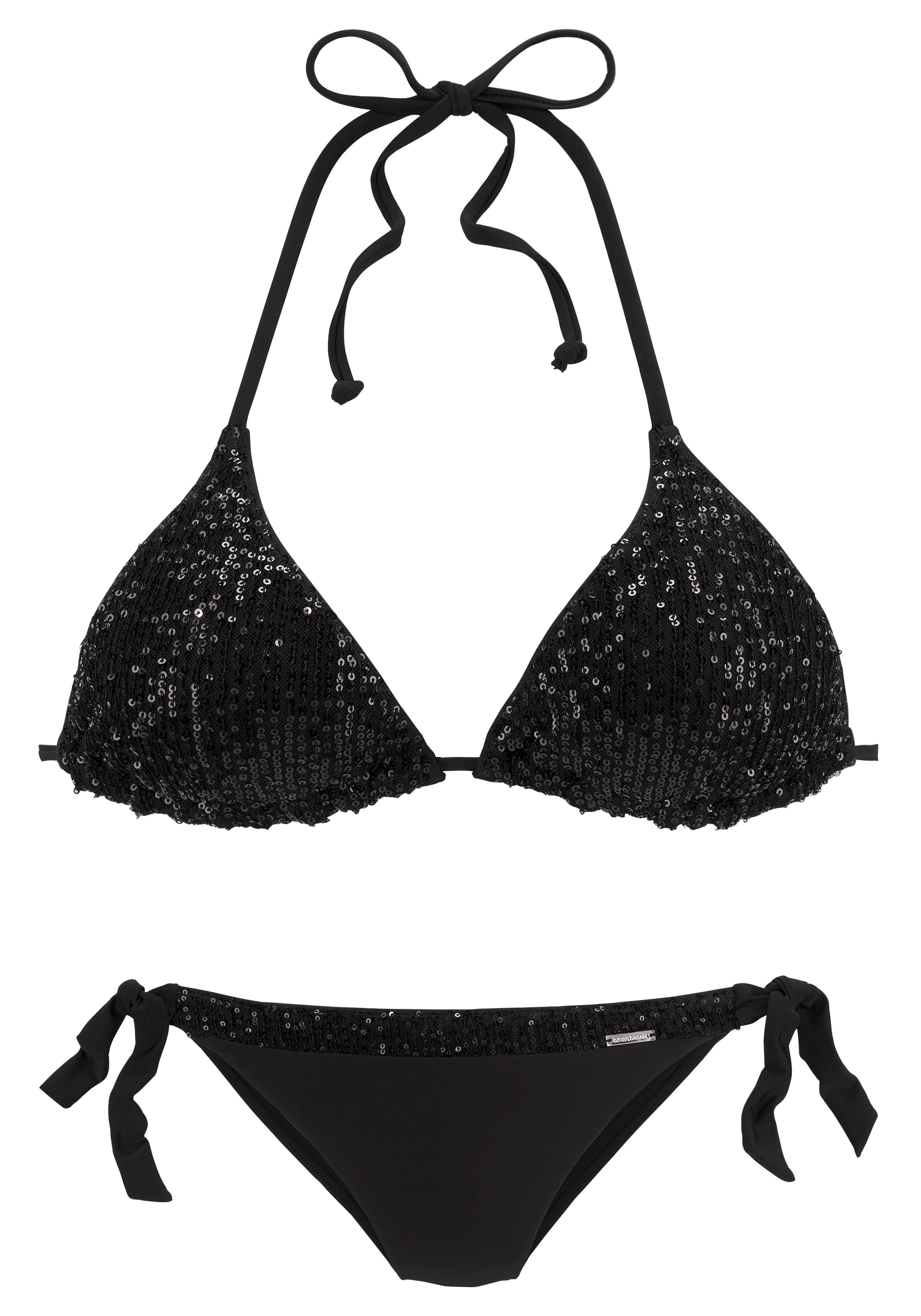 Bruno Banani Triangel-Bikini, mit Pailletten