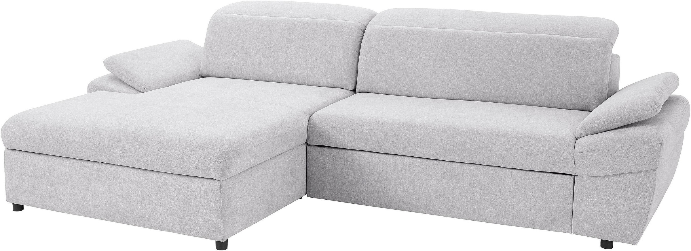Exxpo - sofa fashion Kampinė sofa »Kyoto ir Kopfteil- ir Armteilverstellung hoher Sitzkomfort« patogi su miegojimo funkcija ir Dėžutė patalynei Kokybiškas Bezüge L-Form
