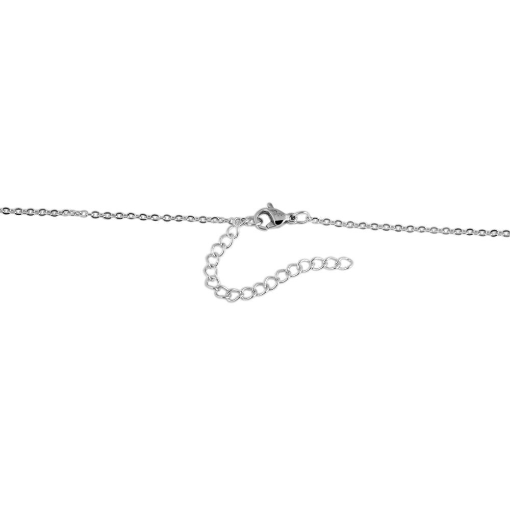 Adelia´s Kette ohne Anhänger »Damen Halskette – Ankerkette aus Edelstahl mit Zirkonia 43 cm« Zum Verschenken – ideal zum einfach so