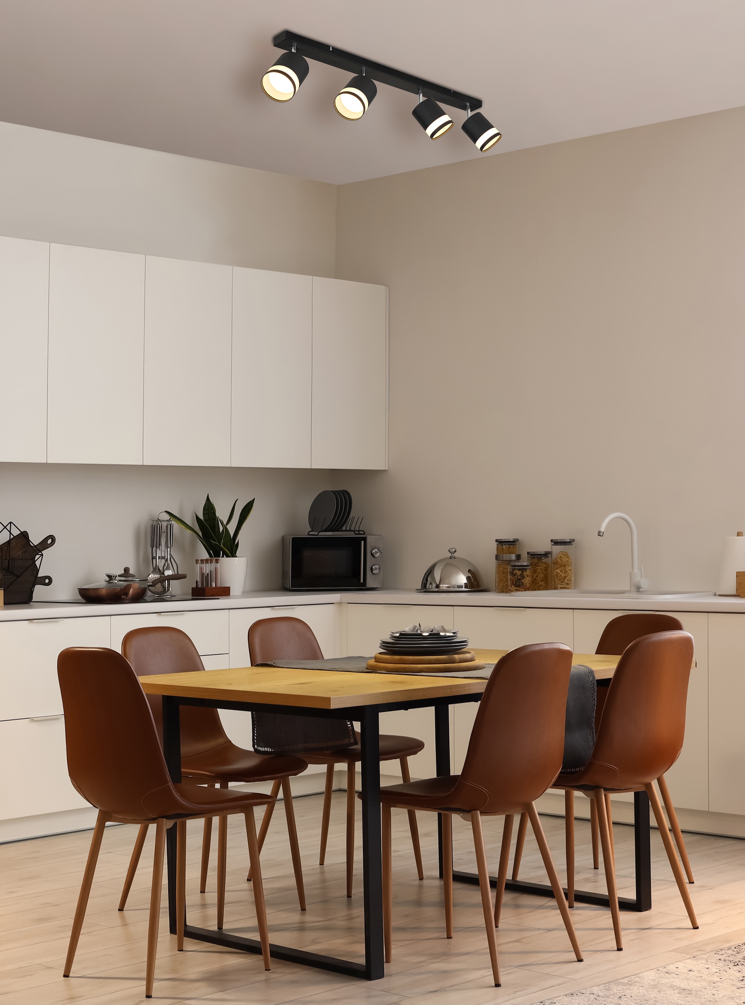 GLOBO LIGHTING Deckenstrahler »LUCERO«, Leuchtmittel GX53 | Leuchtmittel wechselbar, Deckenspot/schwarz/3000K/Wohnzimmer/Flur