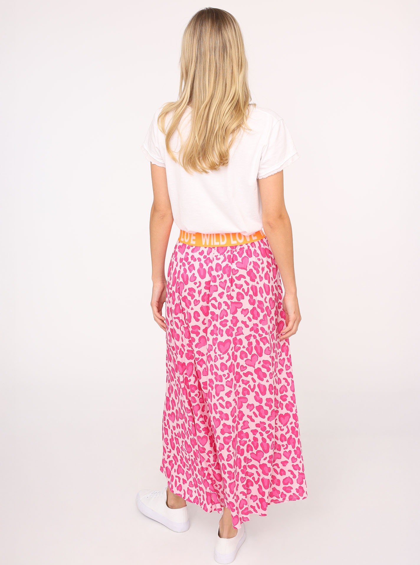 Zwillingsherz Maxirock ""Leo Herzen"" Animal-Muster, knöchellang, Gummizug, günstig online kaufen