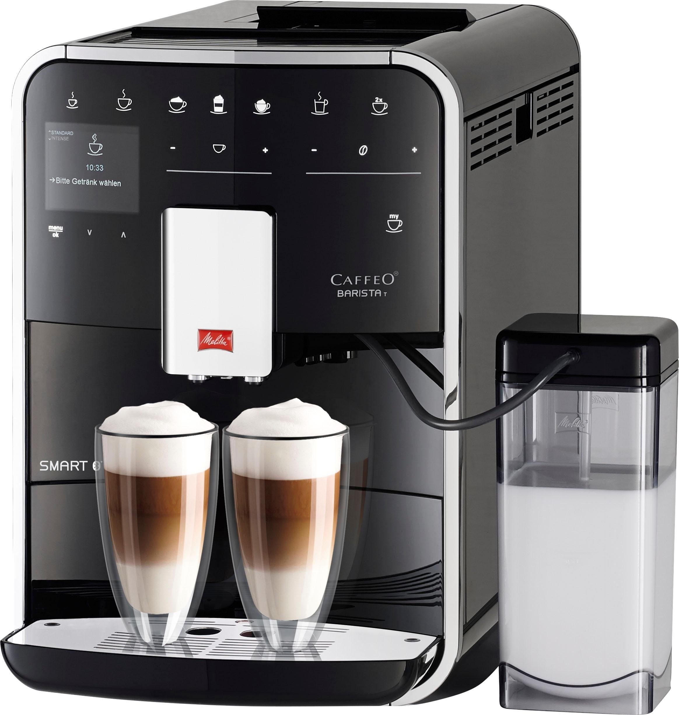 Melitta Kaffeevollautomat »Barista T Smart® F 83/0-102, schwarz«, 4 Benutzerprofile&18 Kaffeerezepte, nach italienischem Originalrezept