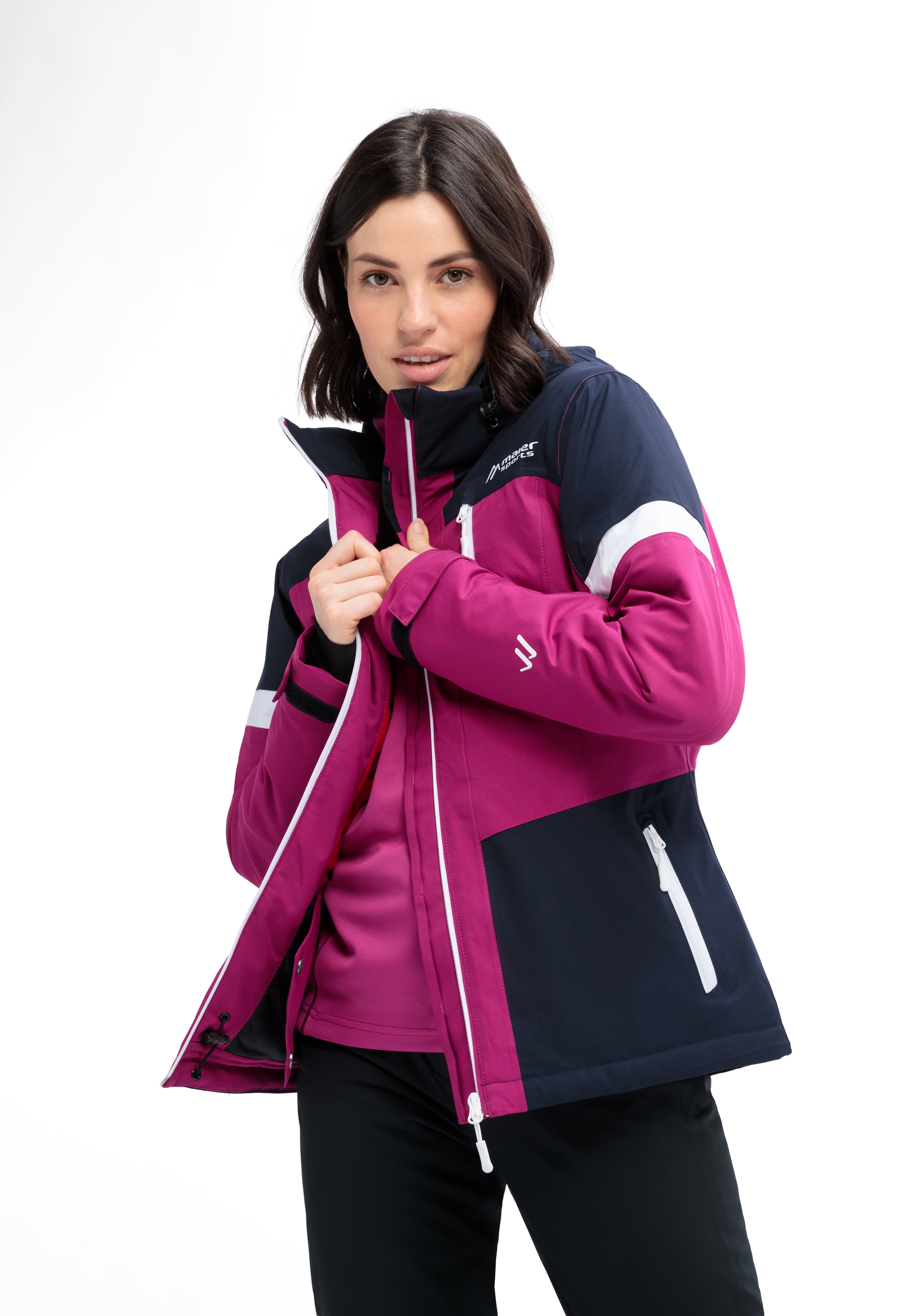 Maier Sports Skijacke »HANNI«, Damen Winterjacke, wind/wasserdicht, 3 RV-Taschen und Kapuze, Regular fit