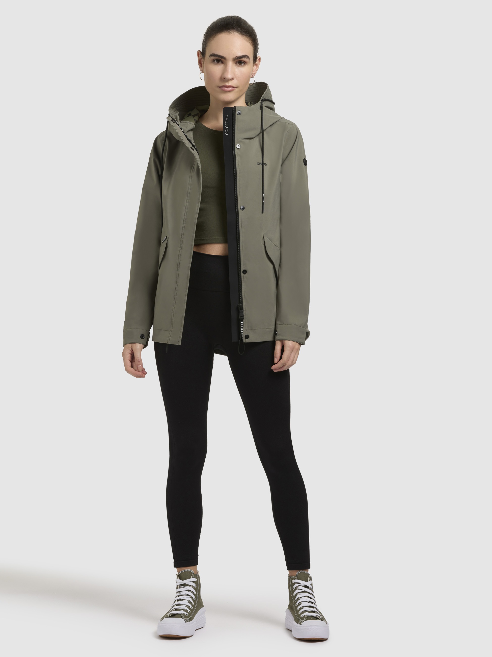khujo Regenjacke »SANG«, mit Kapuze