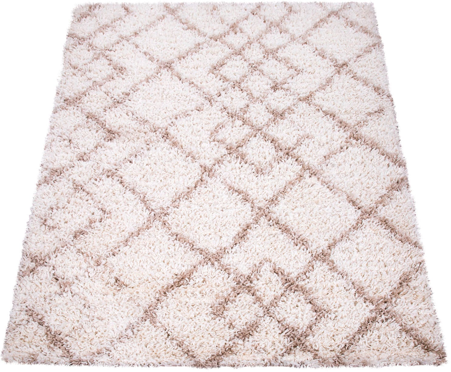 Paco Home Hochflor-Teppich "Kalmar 449" rund 44 mm Höhe Shaggy, Scandi Desi günstig online kaufen