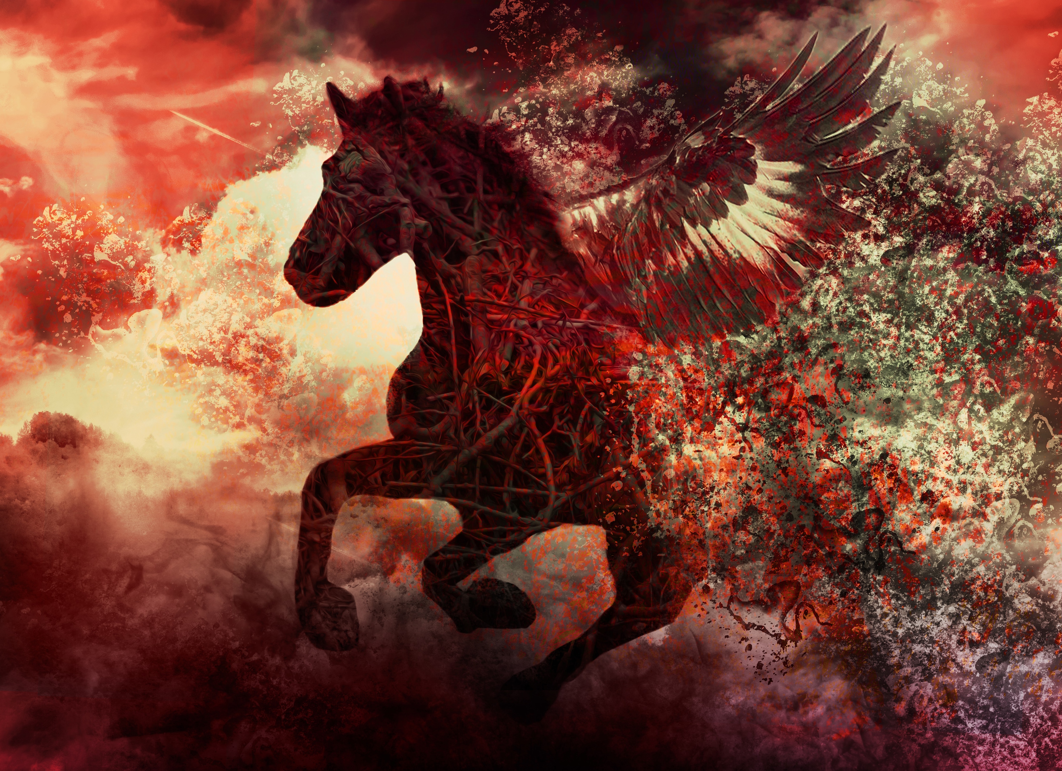 Papermoon Fototapete "Apocalypse Fantasy Horse" glatt