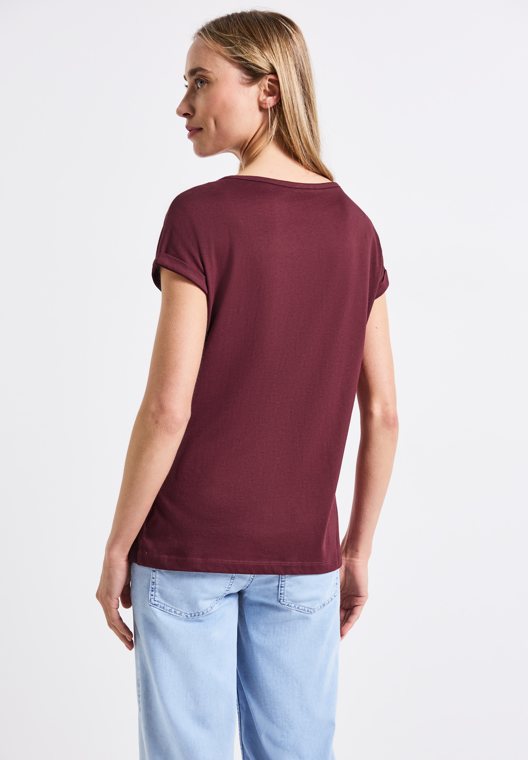 STREET ONE T-Shirt, aus Baumwolle mit Stretchante