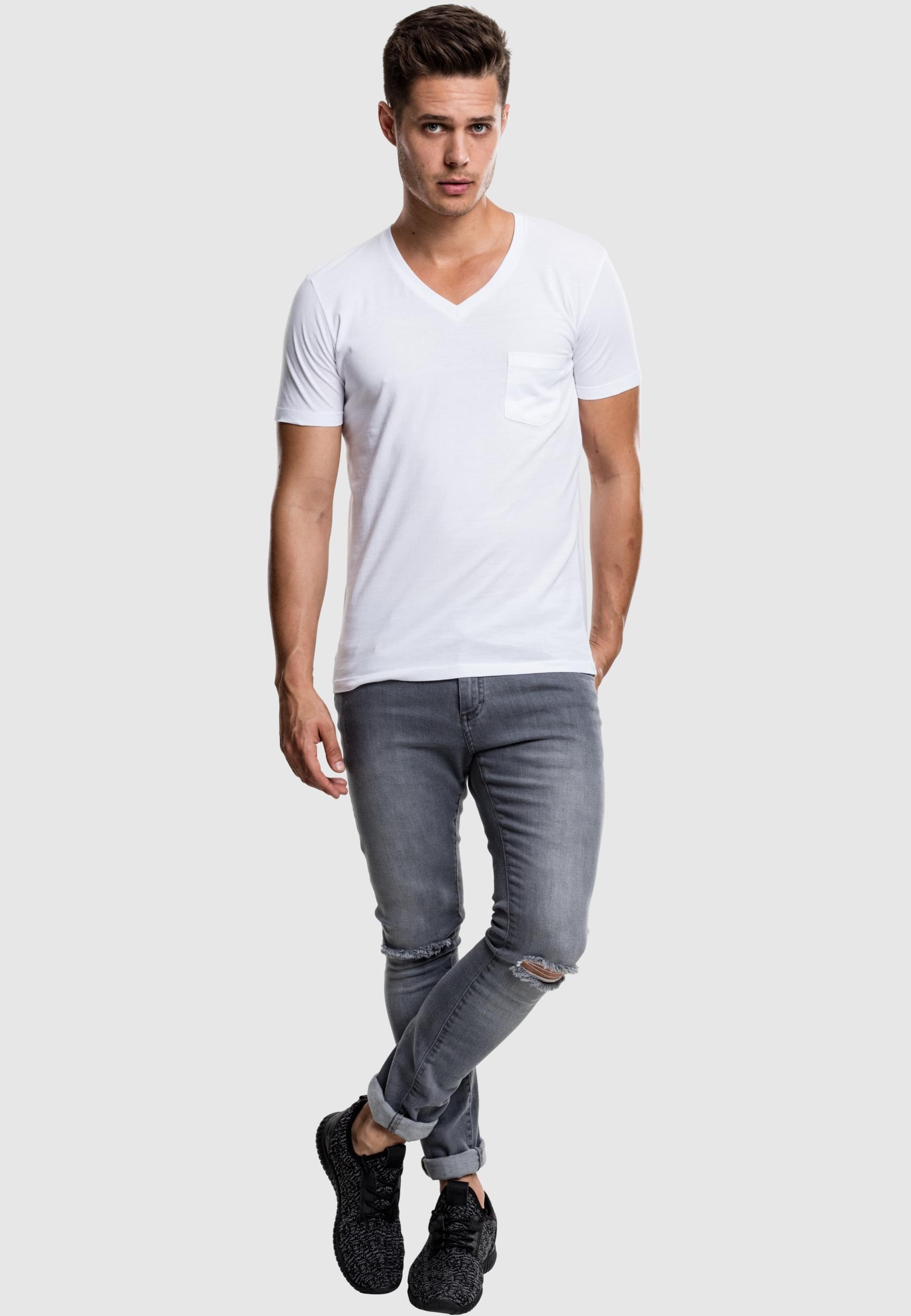 URBAN CLASSICS T-Shirt »Urban Classics Herren V-Neck Pocket Tee«, (1 tlg.)