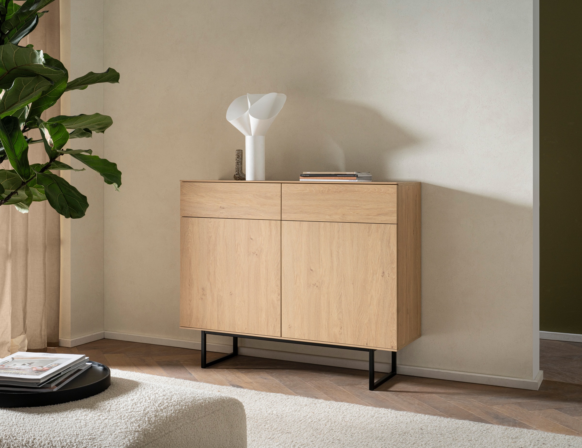 Home affaire Sideboard »Lund, moderner Schrank, Kommode mit Kufengestell«, ausreichend Stauraum, vielseitig einsetzbar, 115 cm breit