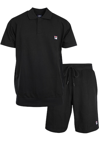 Shorty, (2 tlg.), Poloshirt und Short mit Logostickerei
