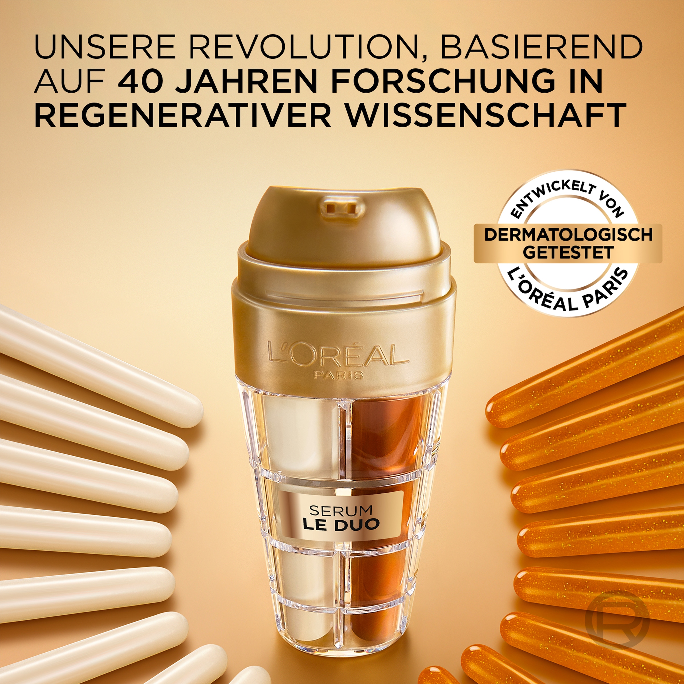 L'ORÉAL PARIS Gesichtsserum »AGE PERFECT ANTI-AGING SERUM LE DUO« intensive Pflege, mildert Falten, kräftigt die Haut