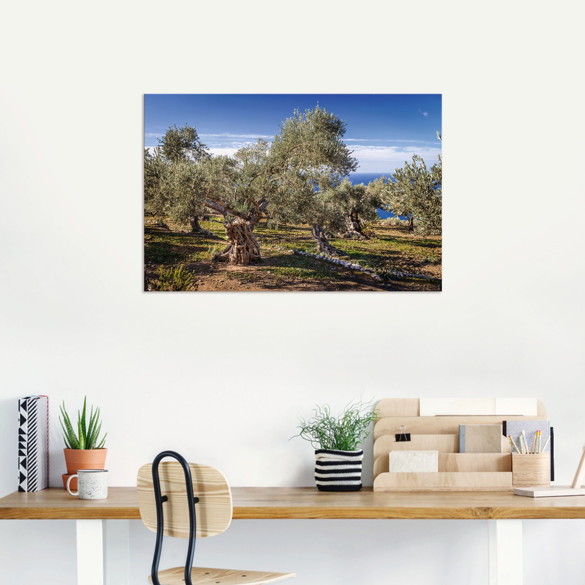 Artland Wandbild »Olivenhain in der Serra de Tramuntana«, Küstenbilder, (1 St.), als Alubild, Outdoorbild, Leinwandbild, Poster in verschied. Größen