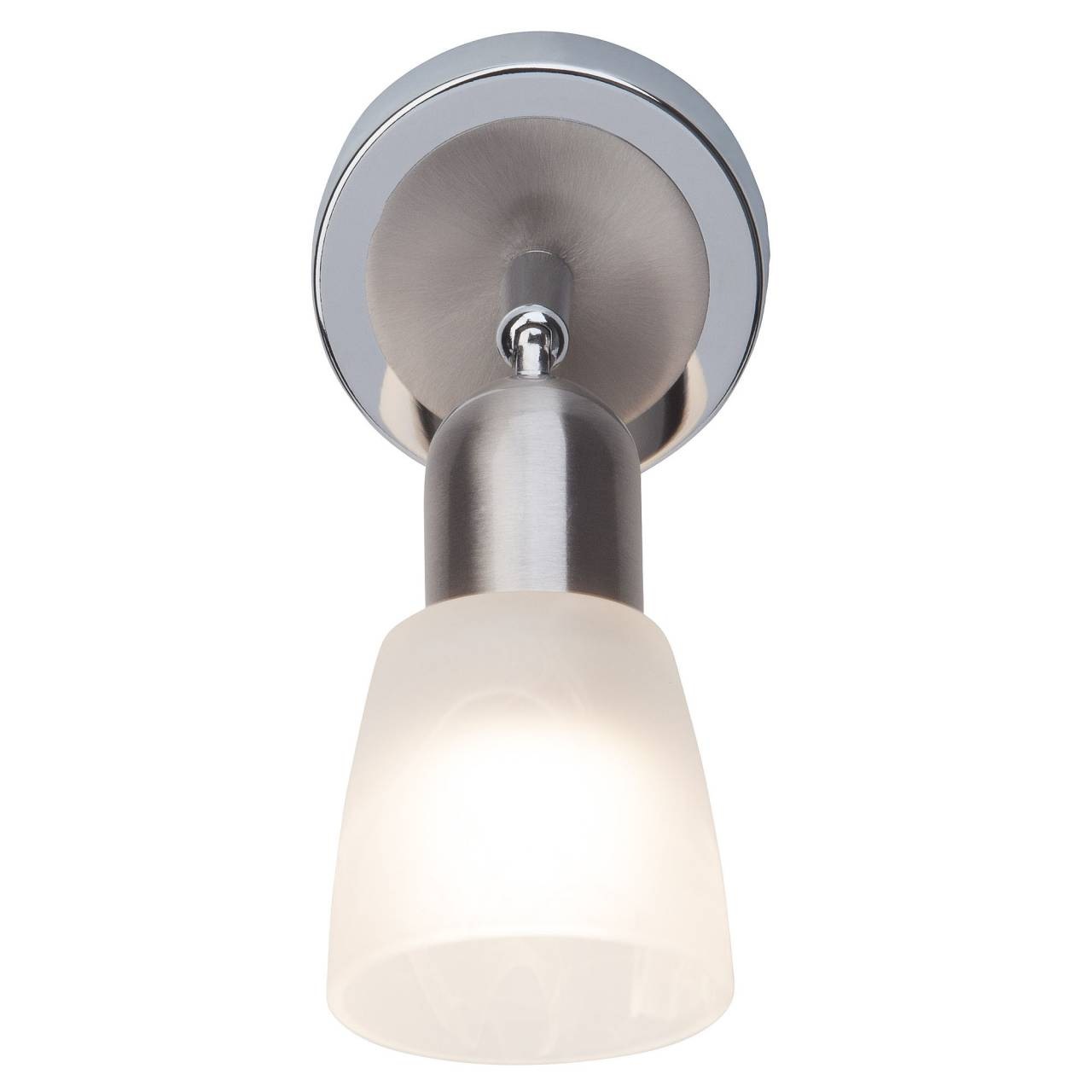 Brilliant Wandstrahler »Bethany«, 1 flammig, Leuchtmittel E14 | LED wechselbar, LED Wandspot eisen/chrom/weiß-alabaster