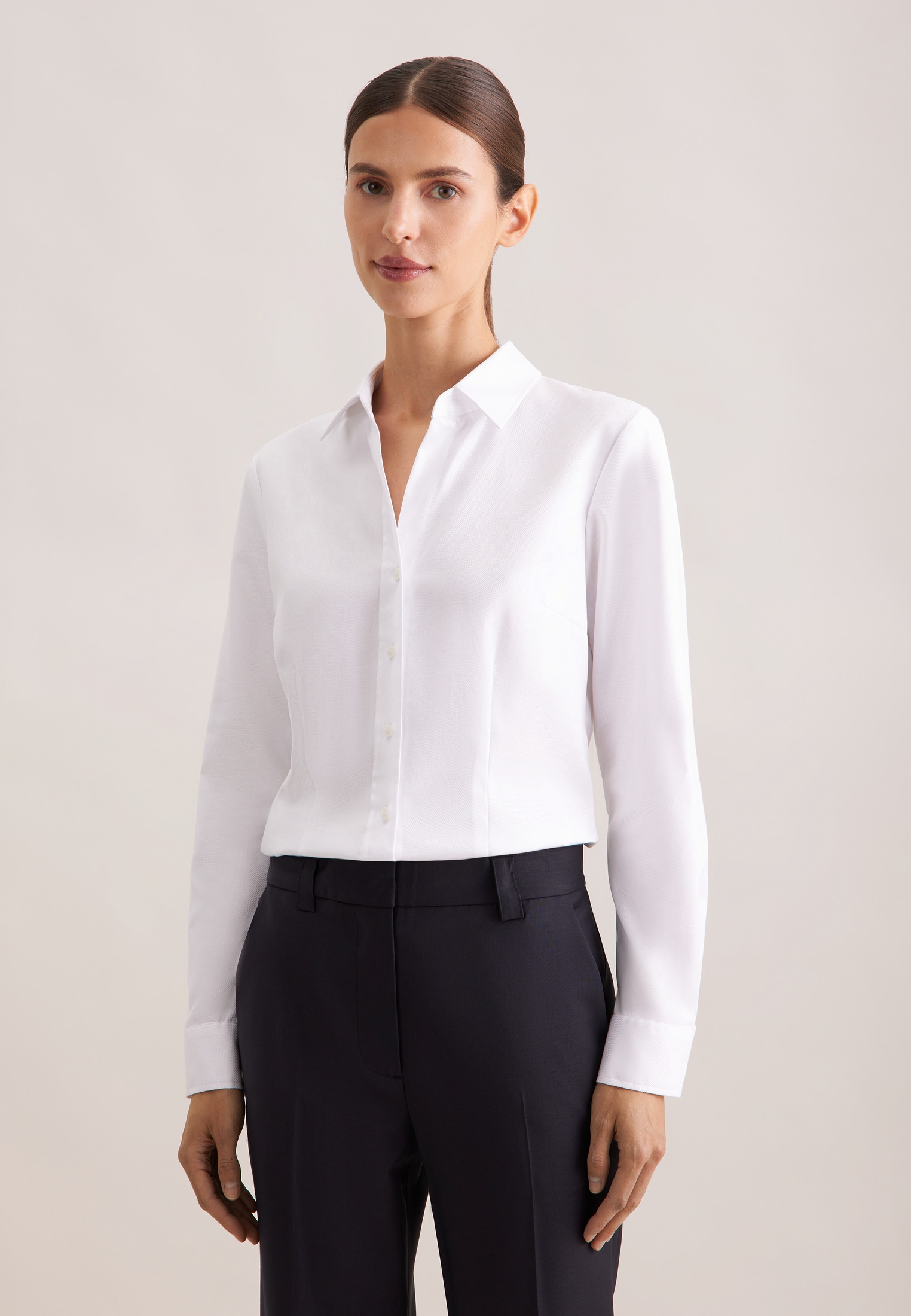 seidensticker Hemdbluse "Schwarze Rose" 1/1 Kragen Uni günstig online kaufen